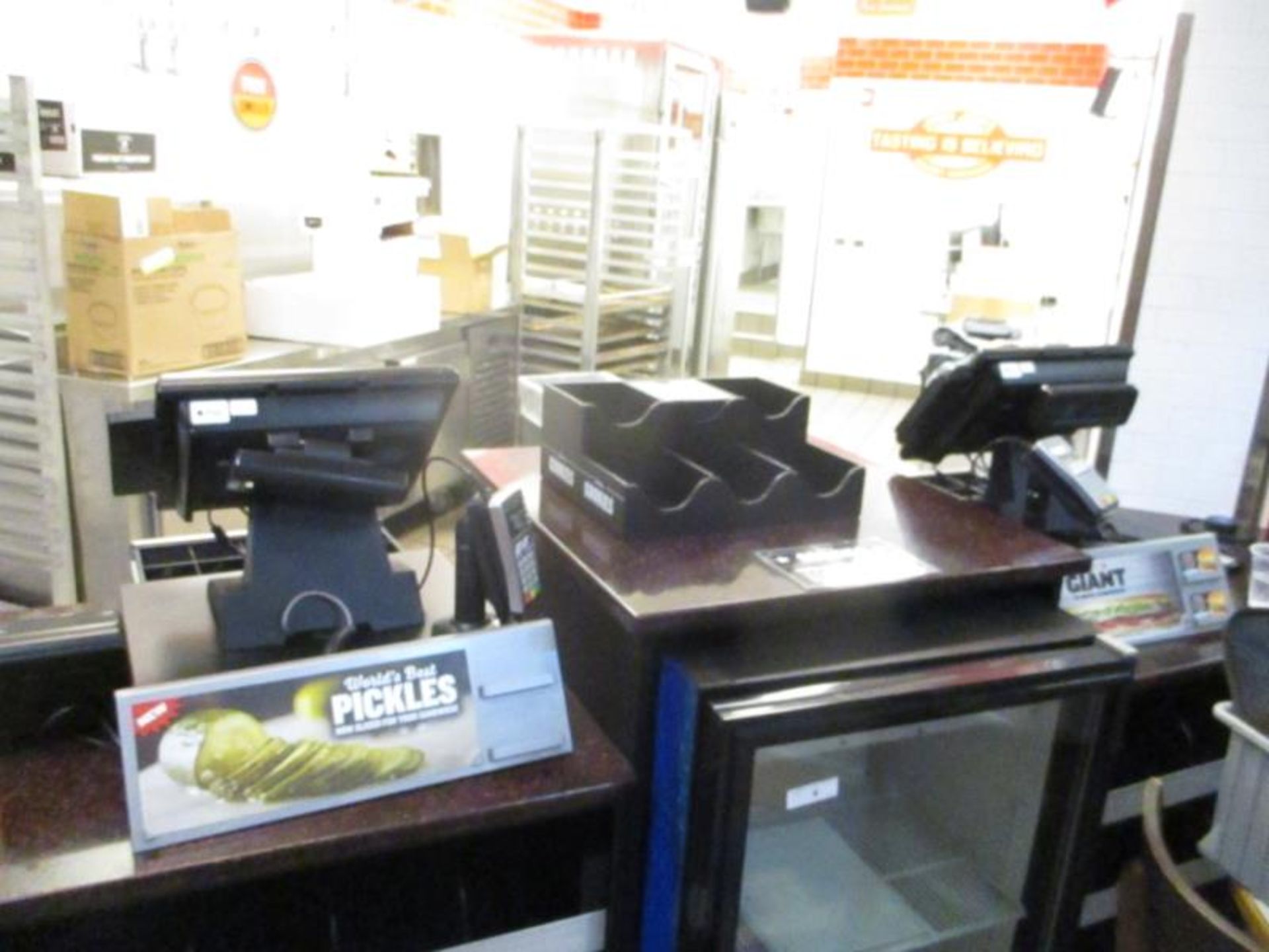 POS System by PDQ / Signature Systems, w/ (2) Touch Screen Counter Terminals, (2) Metal Cash - Image 4 of 8