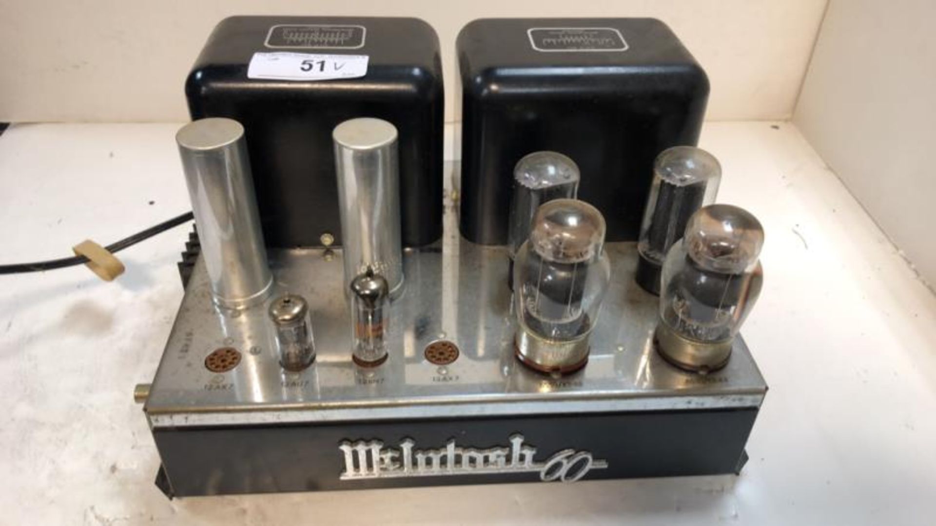 McIntosh MC 60, stereo tube power amp, missing tubes, pitted, tested - powers up