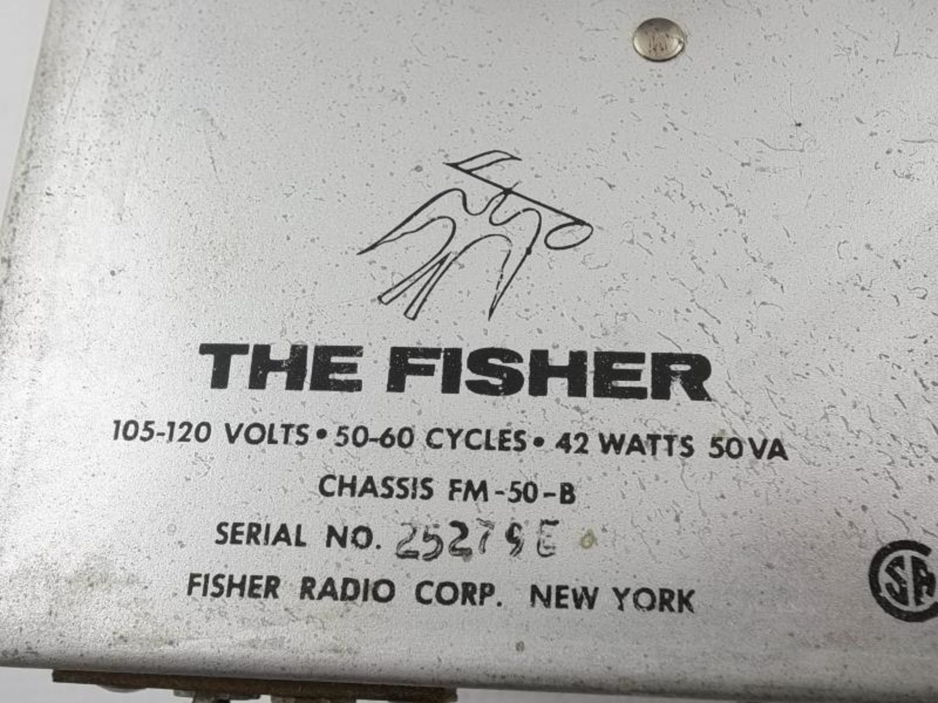 The Fisher model FM 50-B multiplex tuner, no case, s#25279E - Image 6 of 6