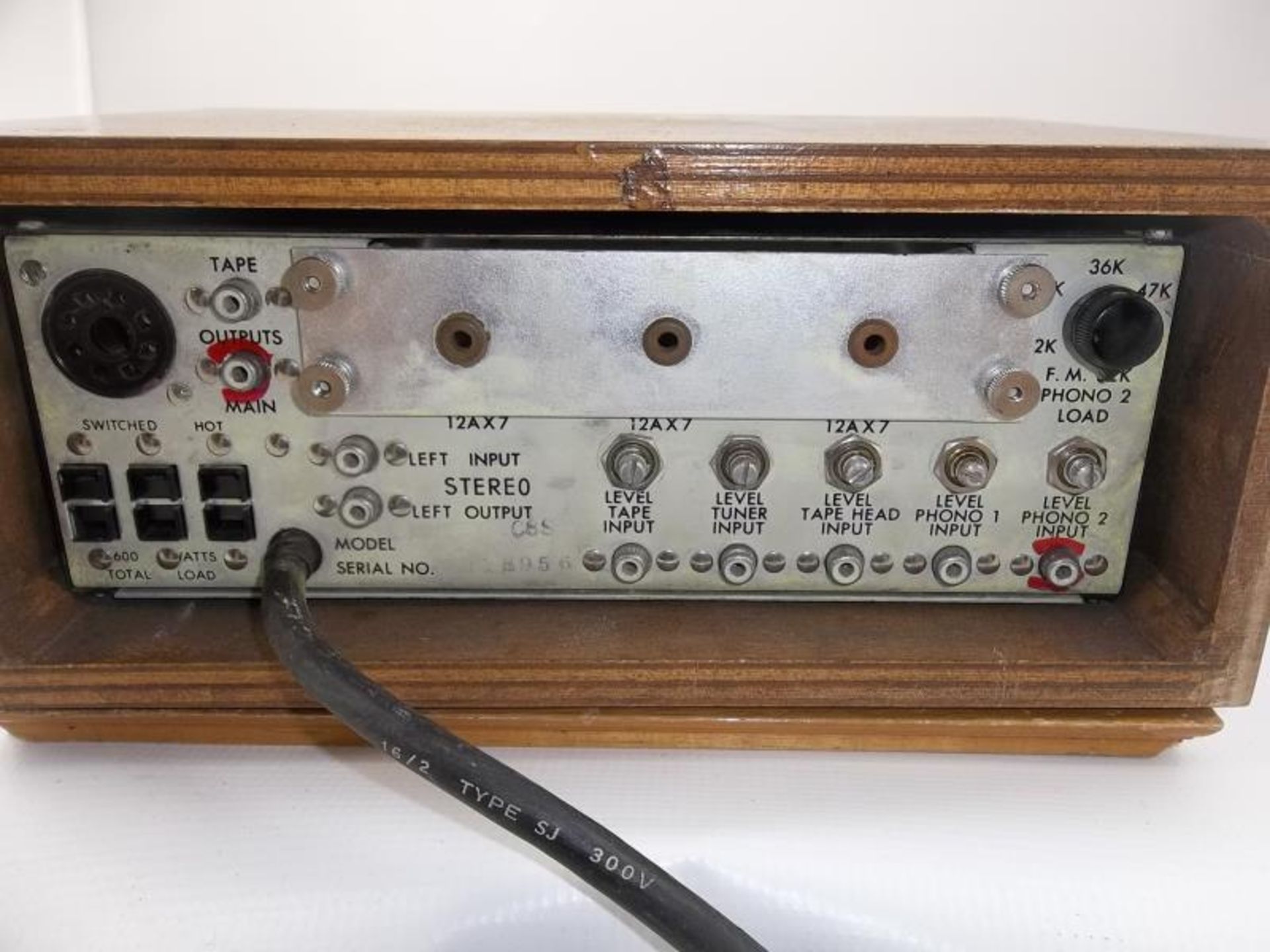 McIntosh Record Compensator, model # C8S, s# illegible, w/ case, scratched, tested - powers up - Image 2 of 3