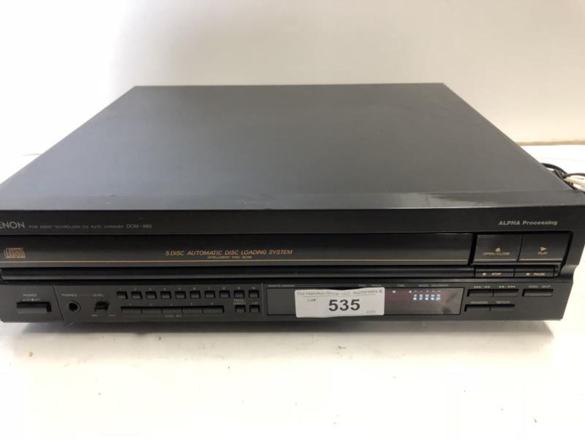 Denon model DCM 460 CD player, tested - powers up