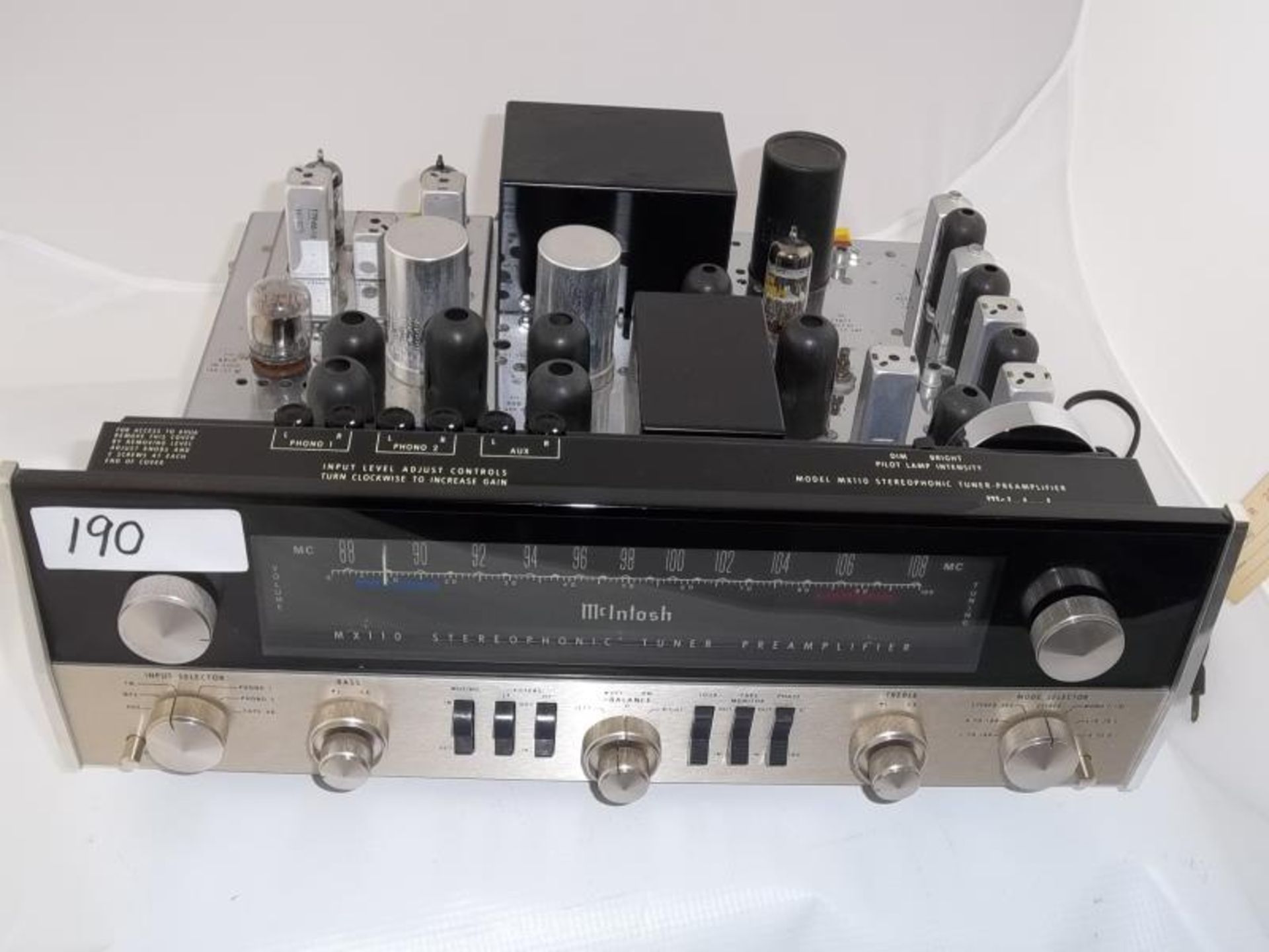 McIntosh MX 110 Stereoptic Tuner Pre Amp, w/case, s # illegible, tested - powers up - Image 3 of 5