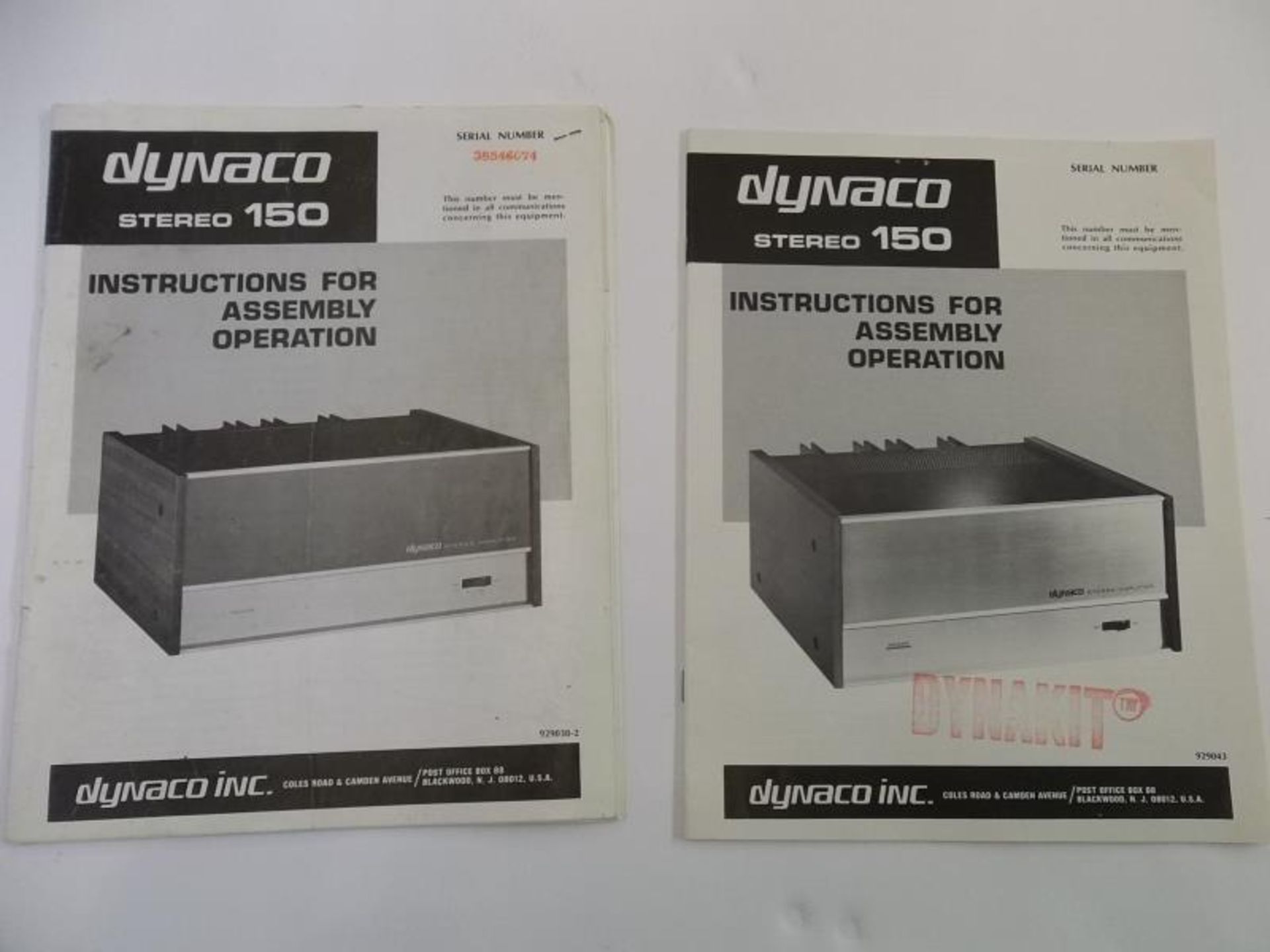 Lot of 10 Dynaco/Dynakit manuals for (2) Stereo 150, (2) Mark II, AF-6, (2) 70, 120A, PAS-2 - Image 7 of 8