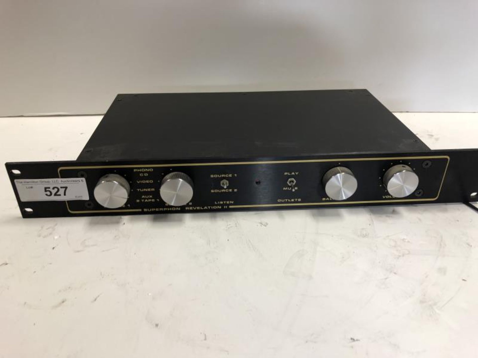 Super Phon Revelation II pre amp, with rack mount