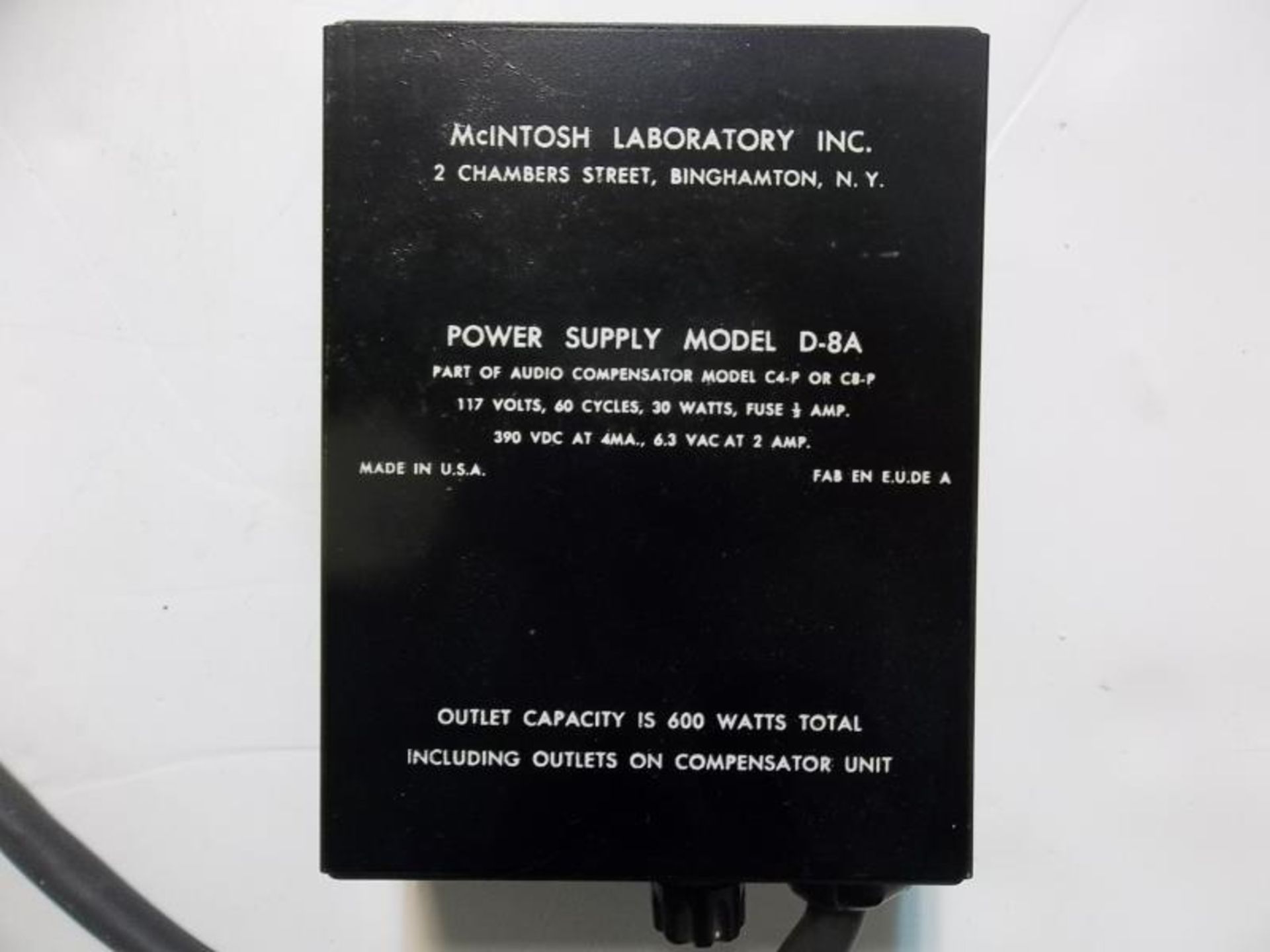 Lot of 5 - McIntosh power supply, 2 model D-8 and 3 model D-8A, some wear and tear, rust - Image 10 of 14