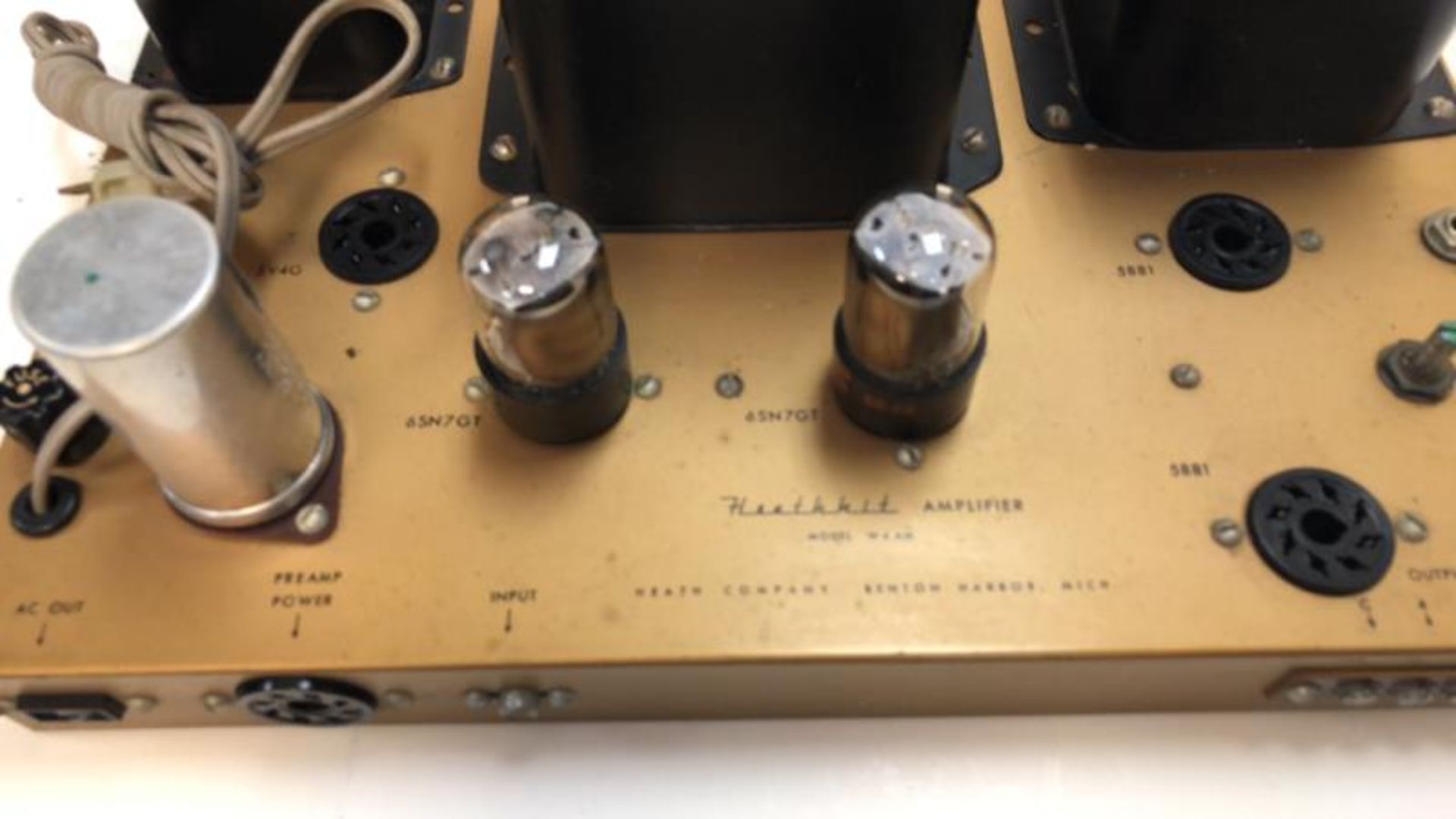 Heathkit amp, model W4-AM, Heath Co, missing tubes - Image 8 of 9