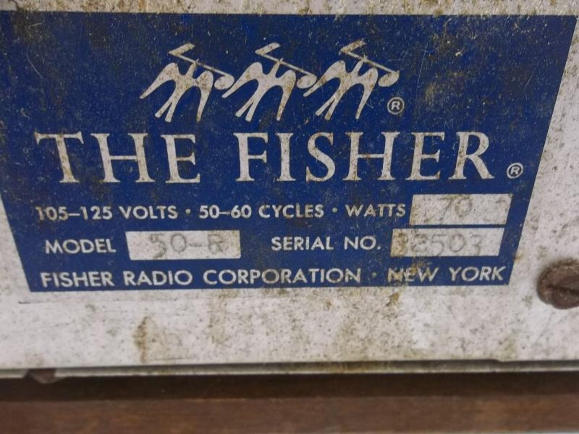 The Fisher, Model # 50-R, receiver, s#82503, rusted, knobs corroded, parts only - Image 8 of 8