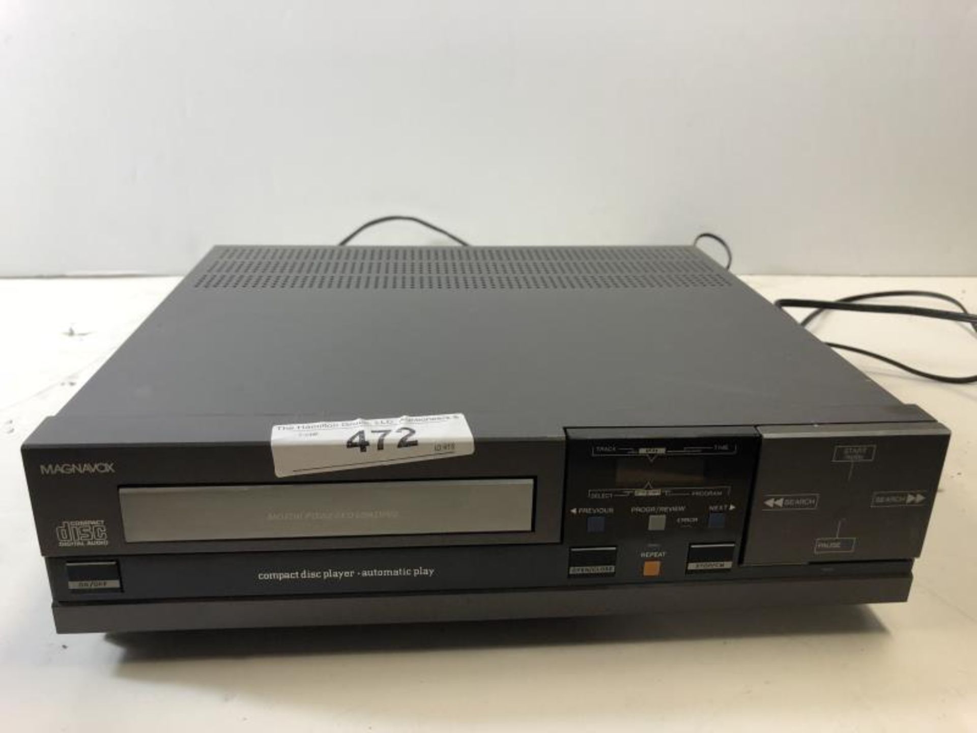 Magnavox CD player, tested - does not power up