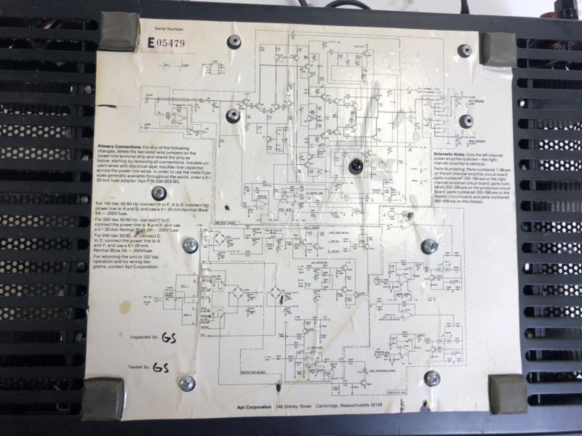 Apt Corp Power Amp 1, tested - powers up - Image 3 of 4