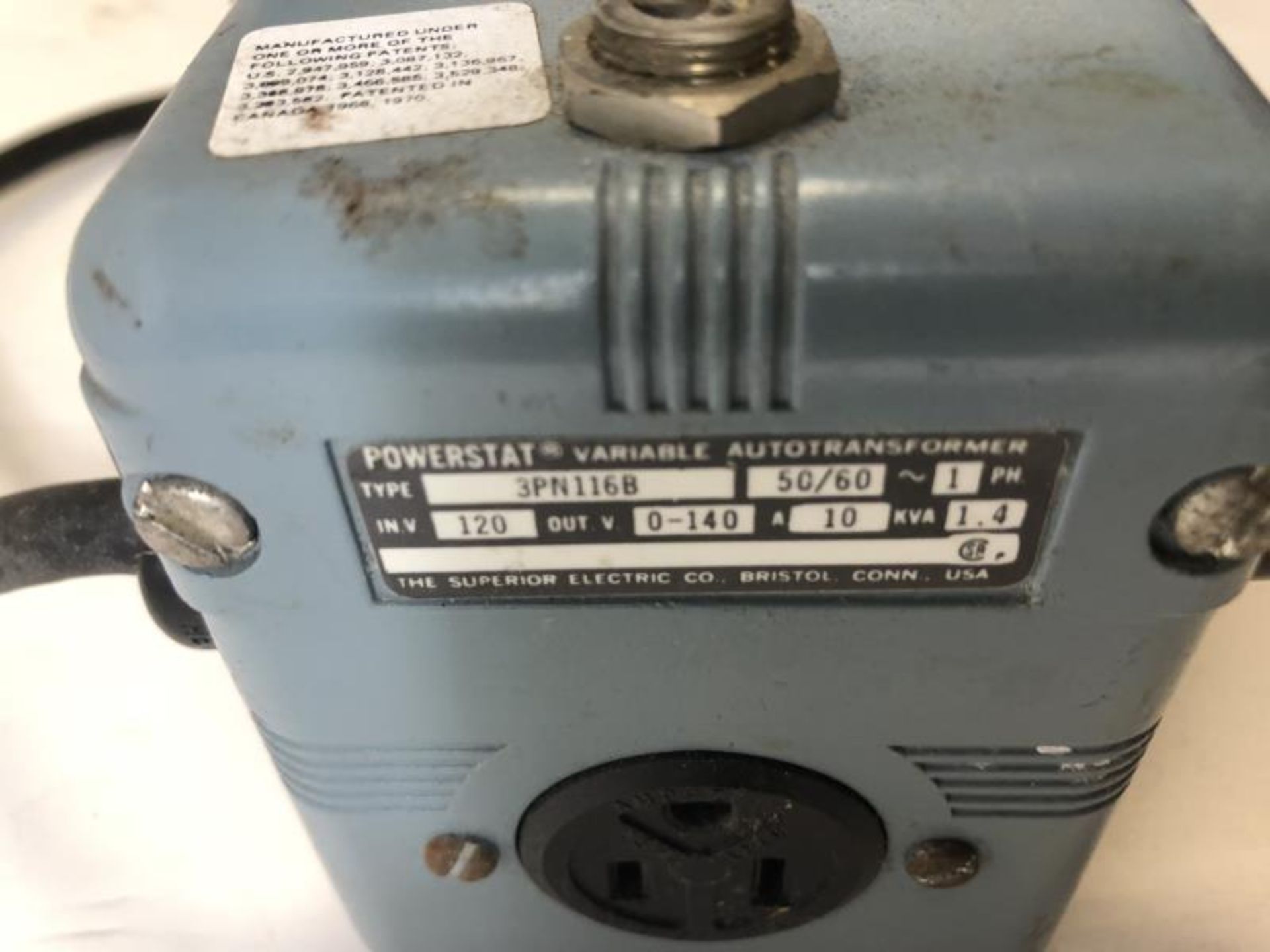 Variable Voltage Transformer, type 3PN116B, made in Bristol, CT - Image 2 of 4