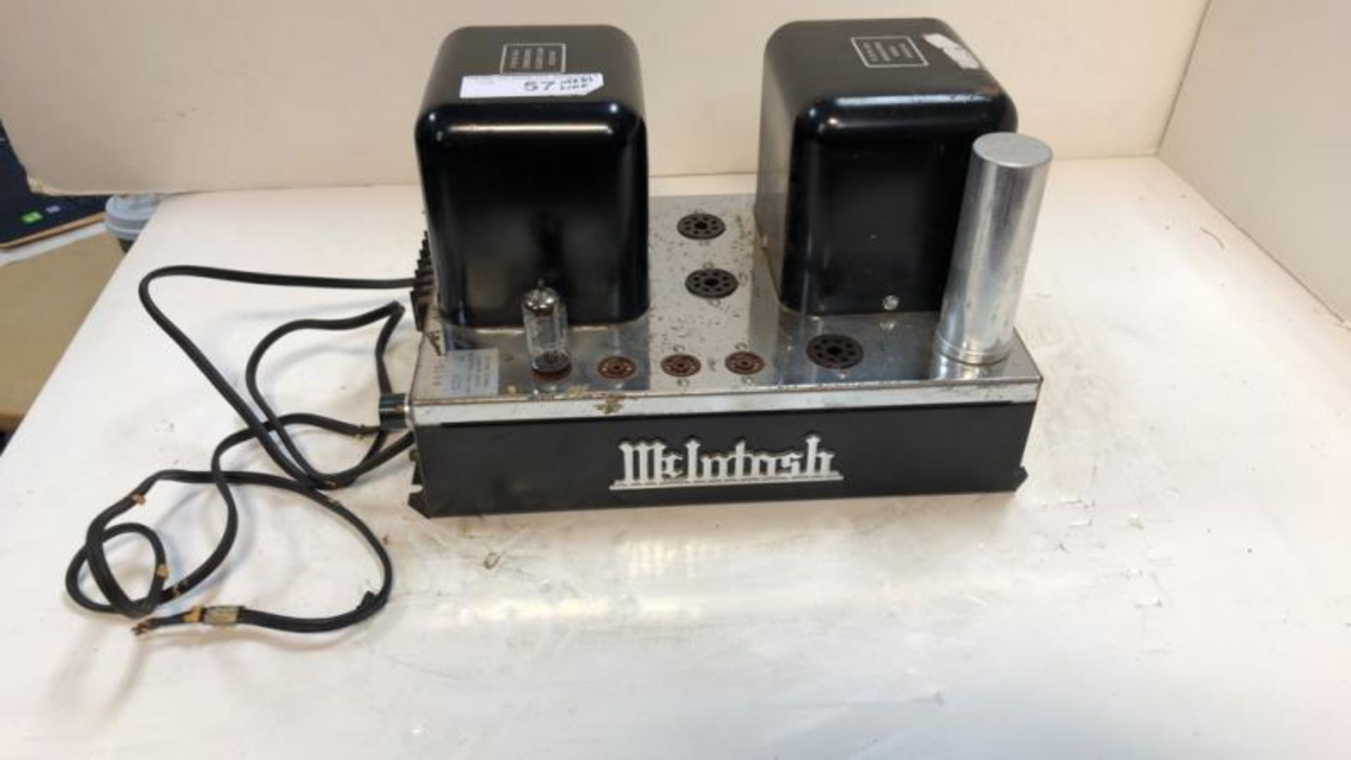 McIntosh MC 30, power transformer amp, missing tubes, cord is cut