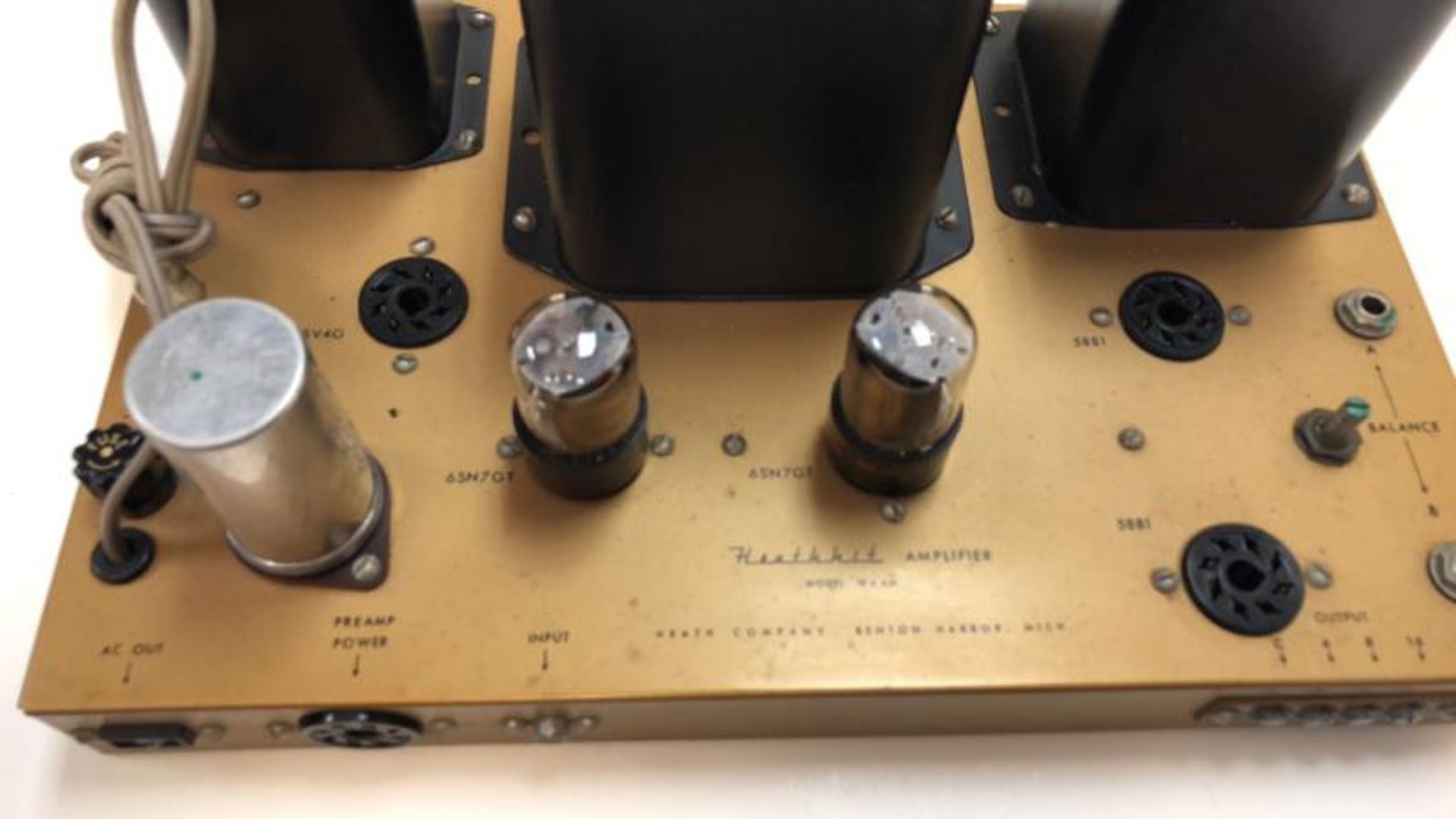 Heathkit amp, model W4-AM, Heath Co, missing tubes - Image 3 of 9