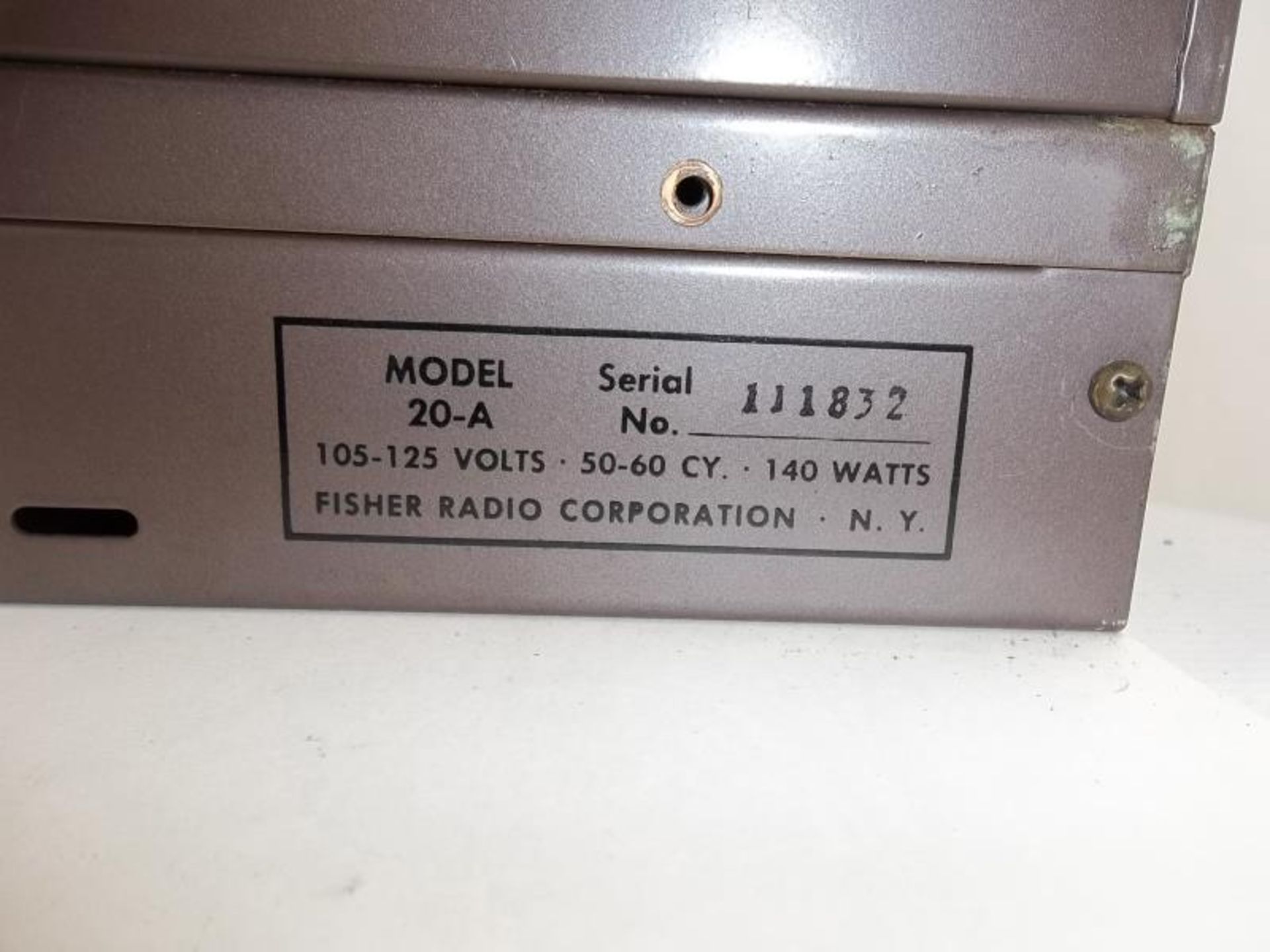 The Fisher model 20-A amp, s# 111832 - Image 4 of 5