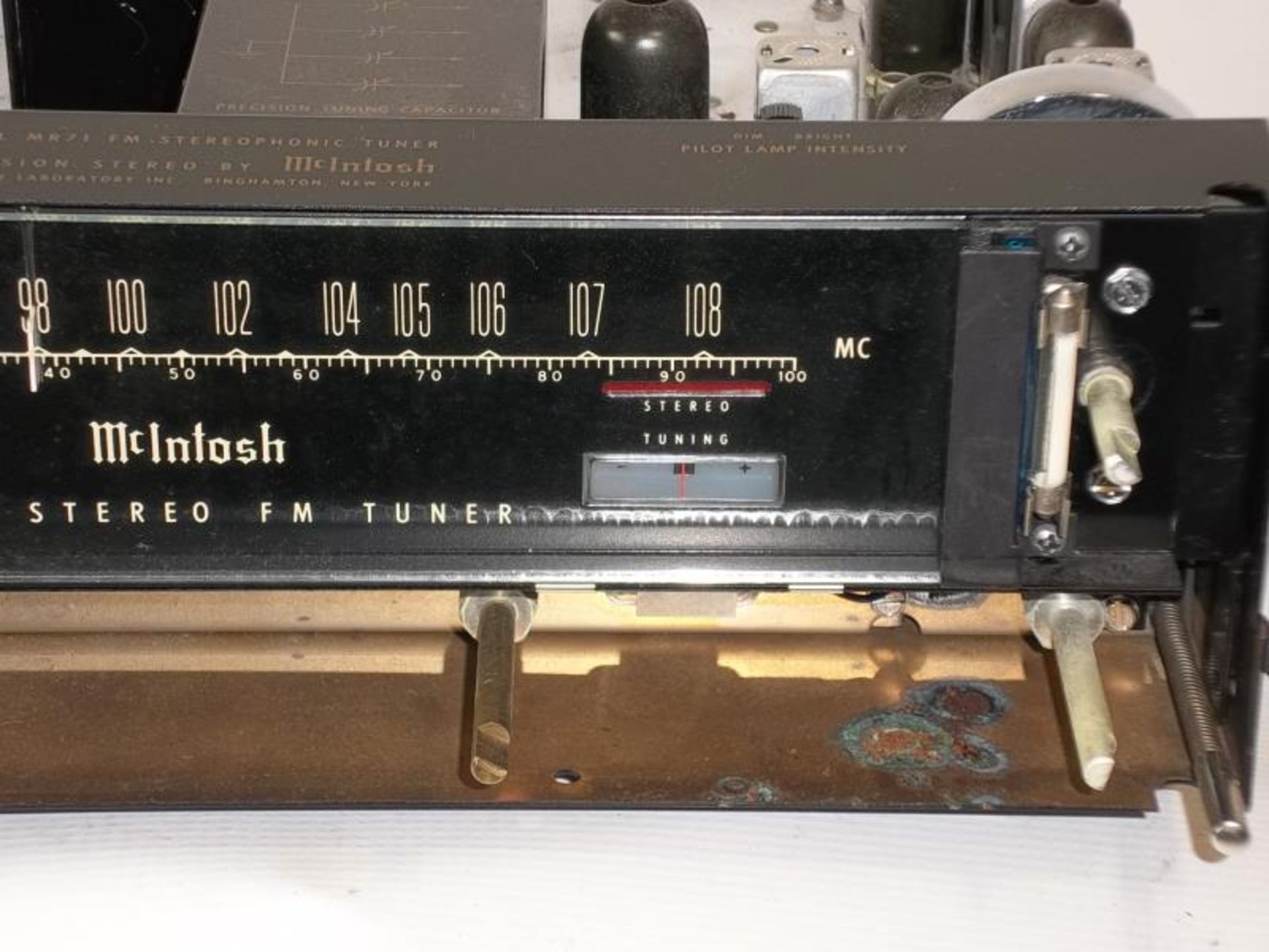 McIntosh MR-71 Stereo FM Tuner, missing knobs and face plates, no case, s # 60B59, tested - powers - Image 2 of 8