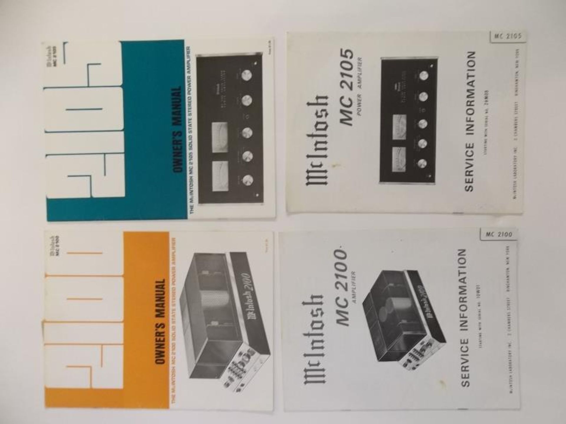 Lot of 8 - McIntosh (2) owner's manual and service info for environmental equalizers for MQ101 and - Image 3 of 5