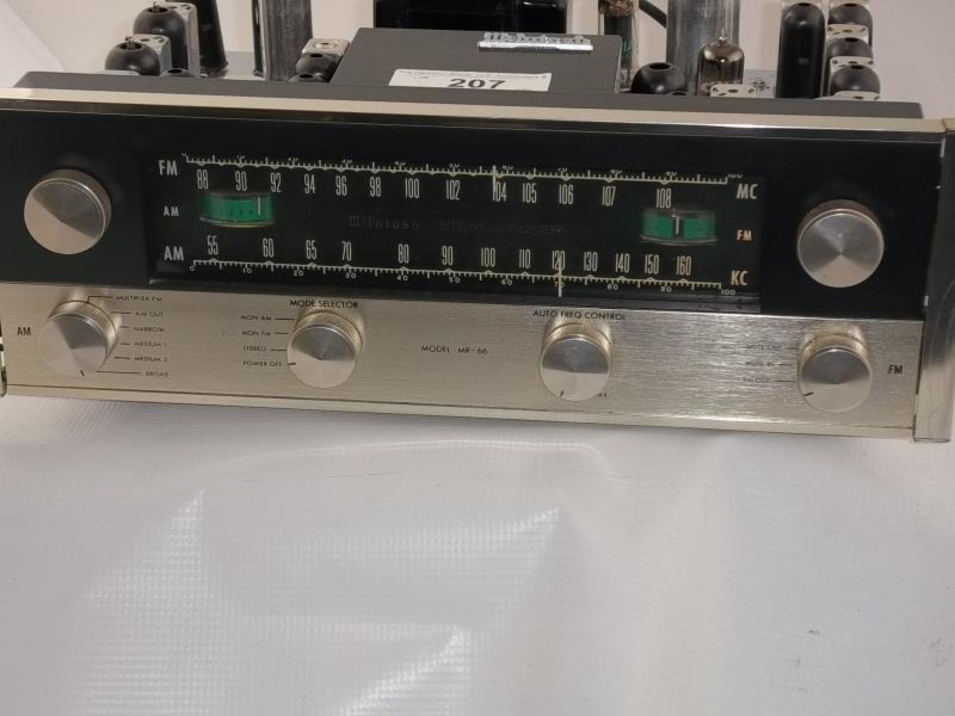 McIntosh MR 66, FM Stereo Tuner, no case, s # 2N086, tested - powers up - Image 3 of 5