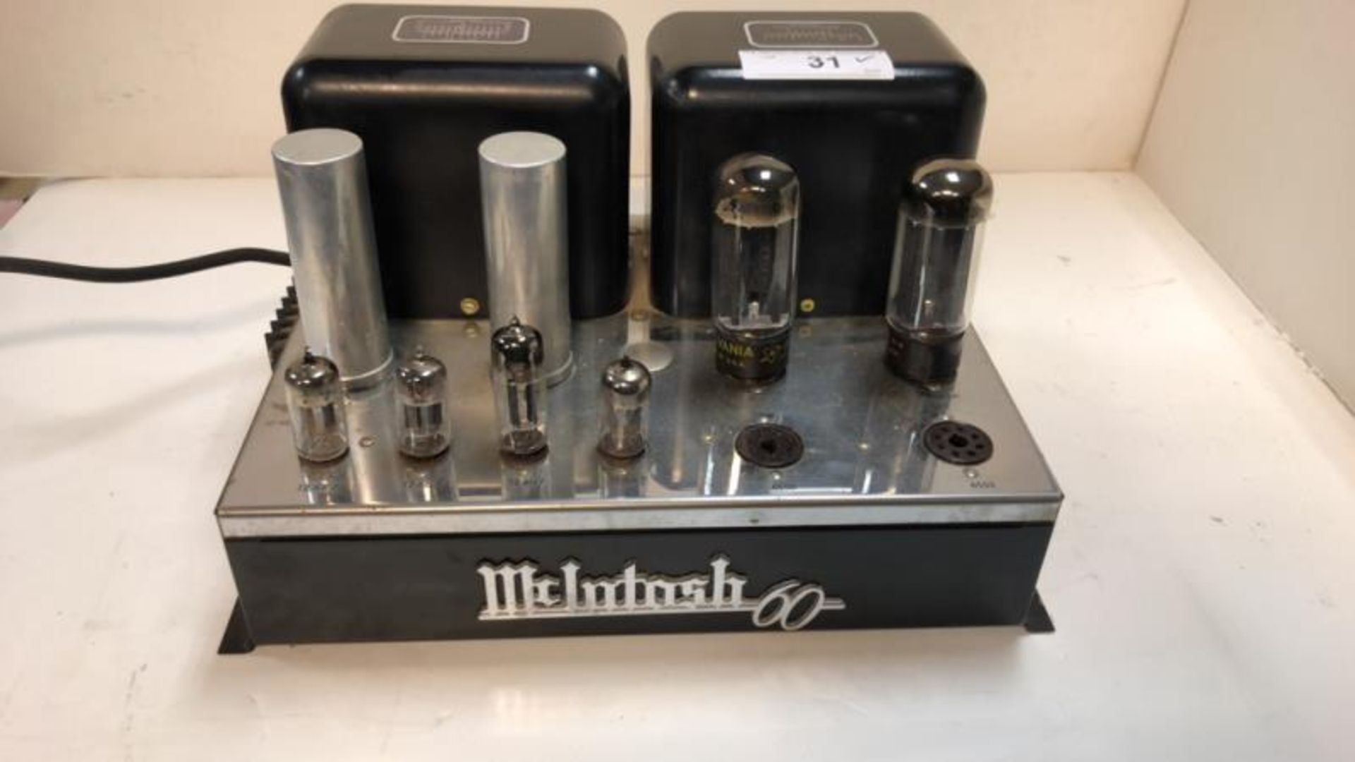 McIntosh MC 60, stereo tube power amp, missing tubes, sn # 5808, pitted, tested - powers up