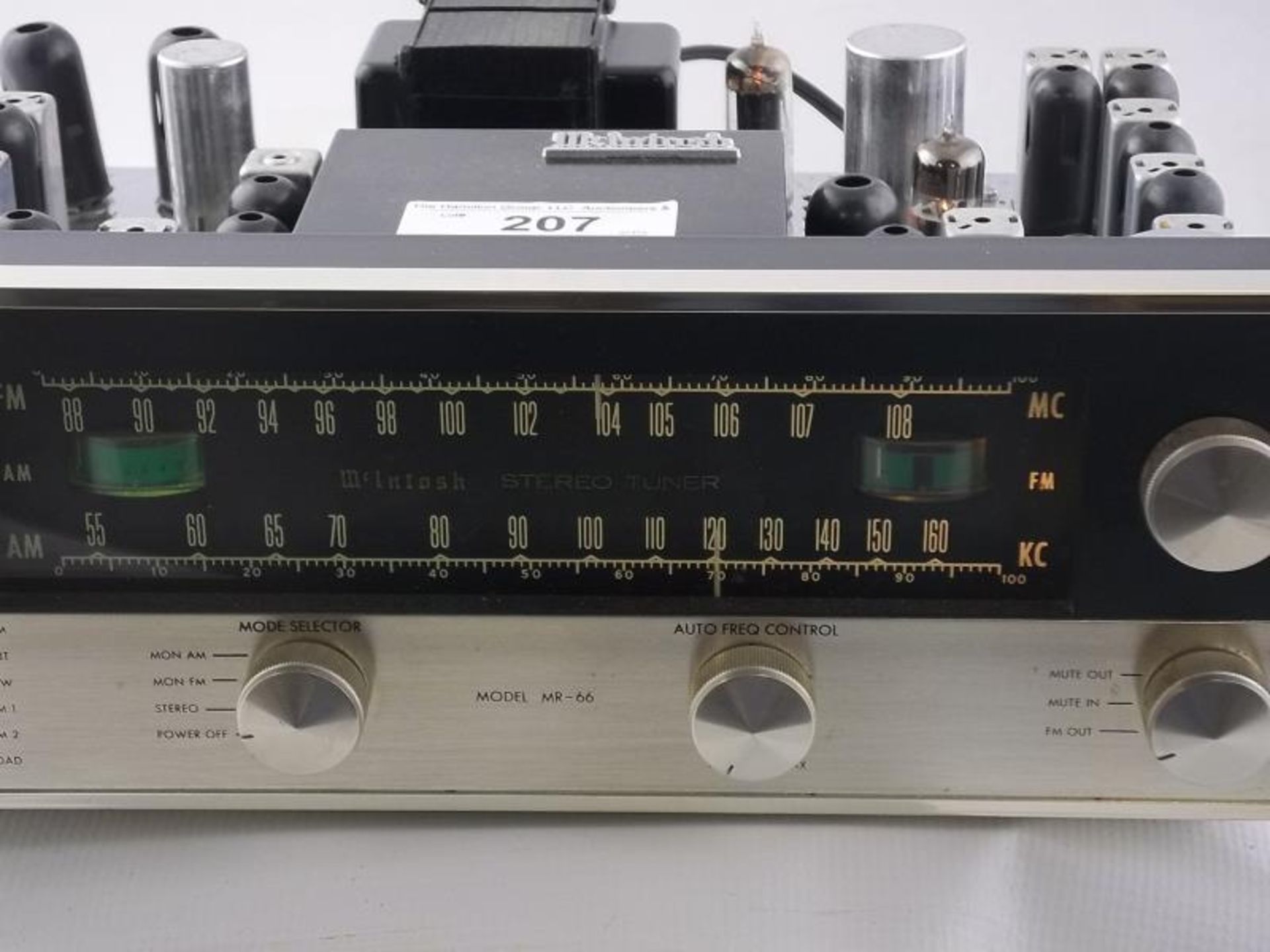 McIntosh MR 66, FM Stereo Tuner, no case, s # 2N086, tested - powers up - Image 4 of 5