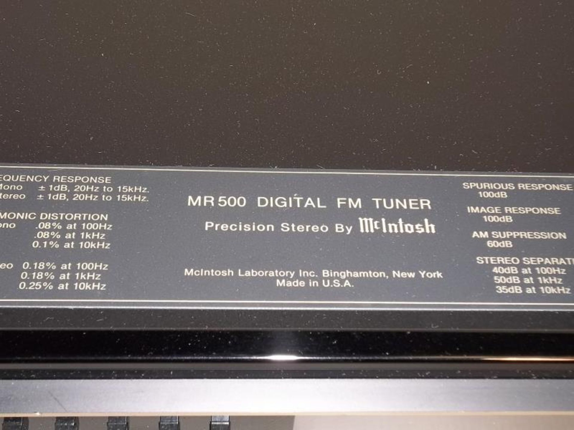 McIntosh MR-500 Digital FM Tuner, no case, in McIntosh cardboard box, s#DF1587 - tested - powers up - Image 5 of 9