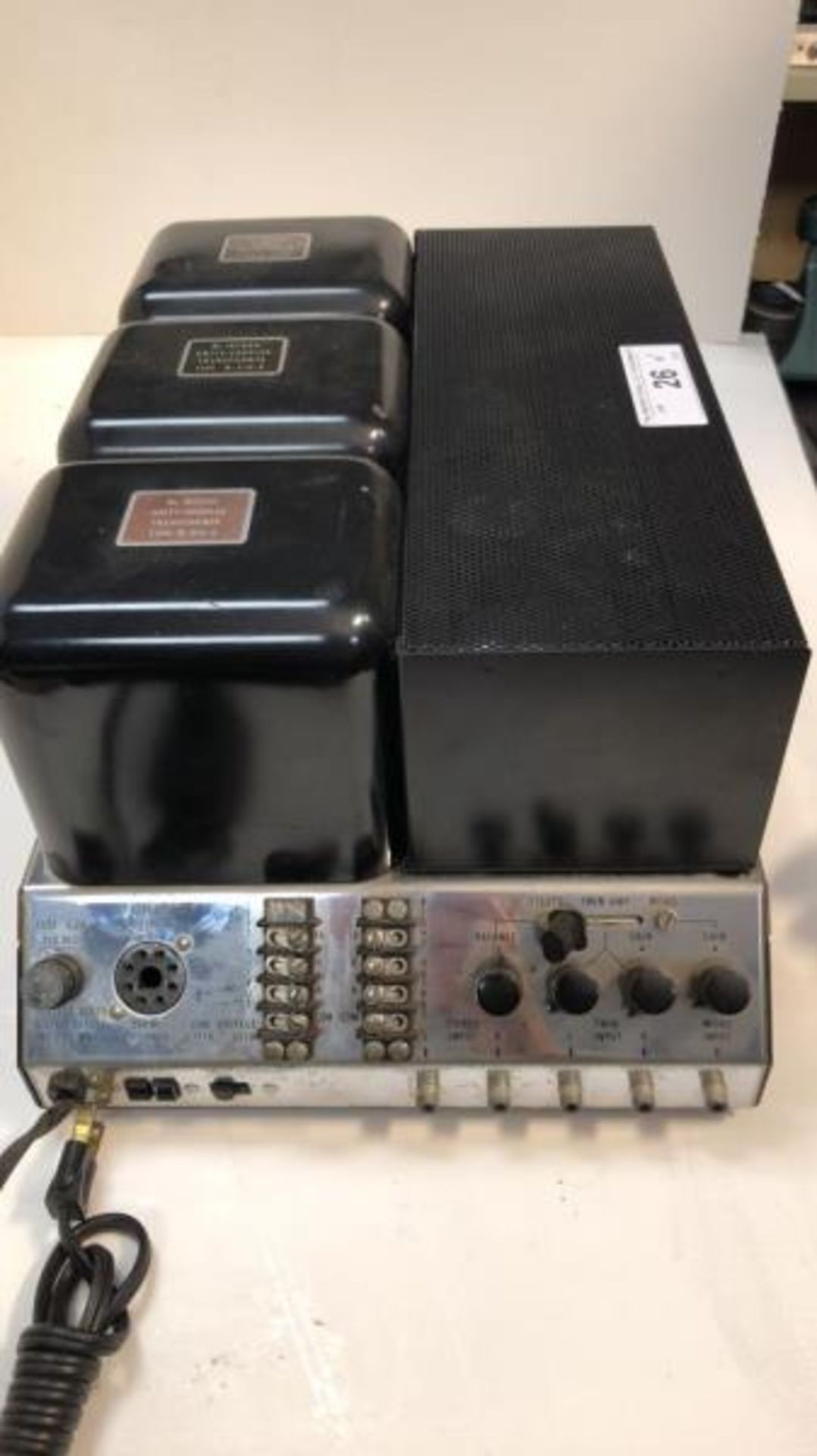 McIntosh MC 240, stereo tube power amp, missing tubes, w cage, s # 641D8, pitted, tested with all - Image 2 of 9