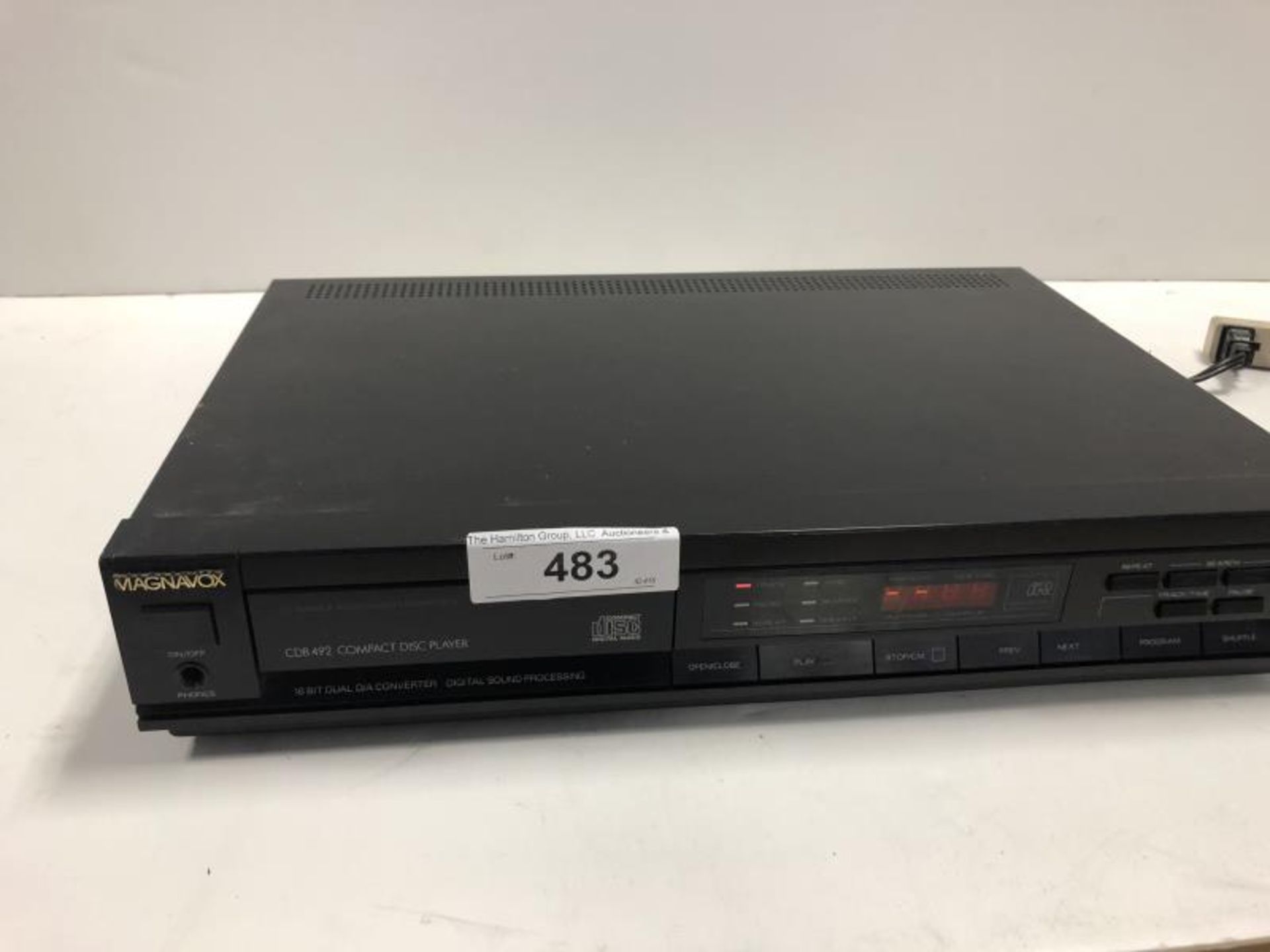 Magnavox Compact Disc Player, CDB492, tested - powers up