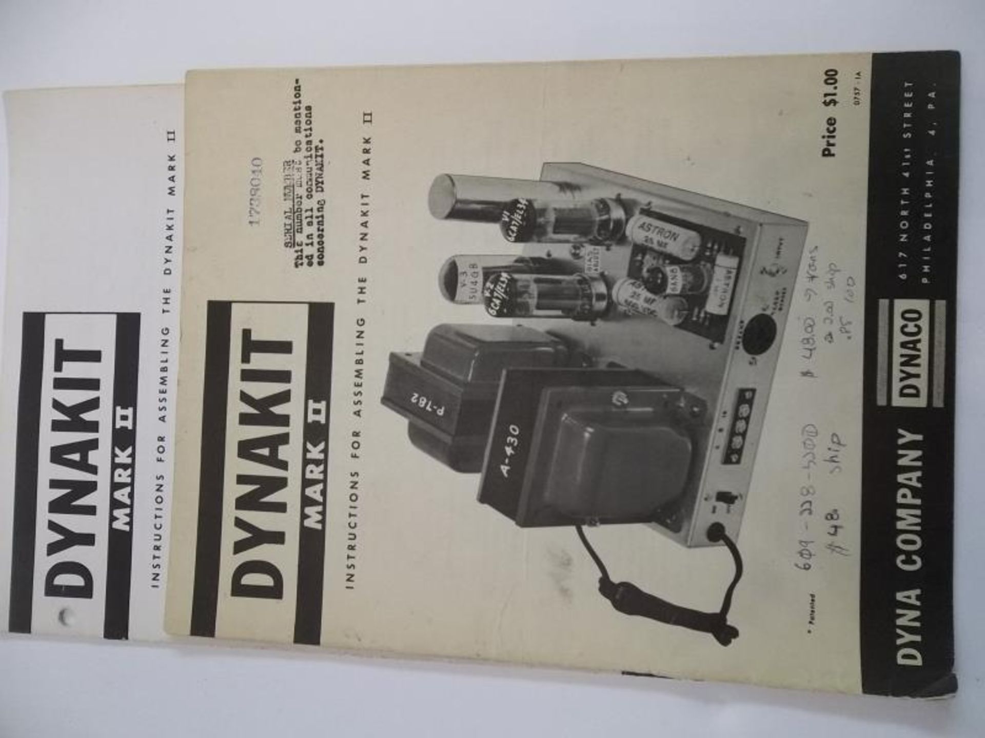 Lot of 10 Dynaco/Dynakit manuals for (2) Stereo 150, (2) Mark II, AF-6, (2) 70, 120A, PAS-2 - Image 6 of 8