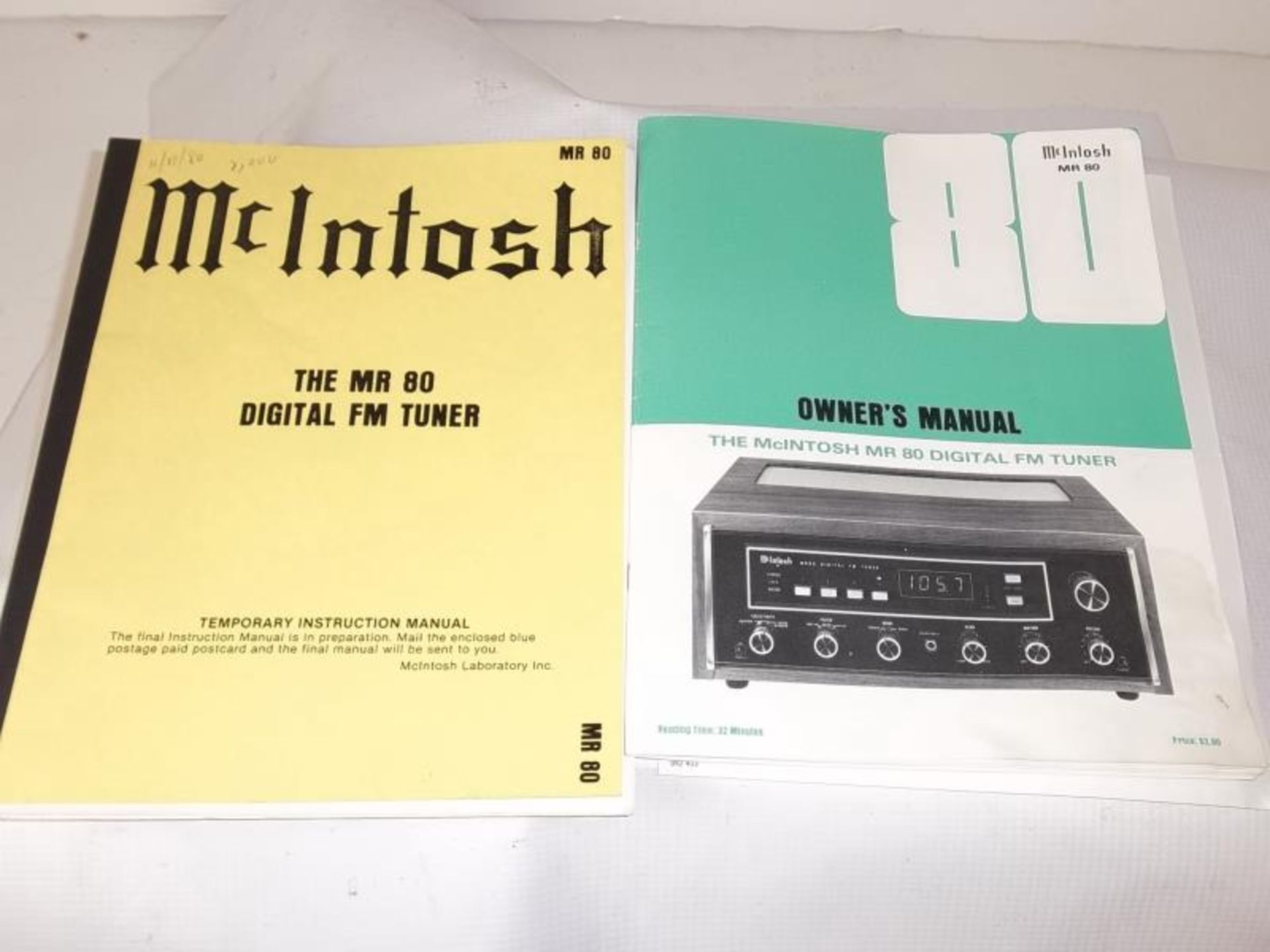 McIntosh MR 80, AM FM Tuner, in McIntosh cardboard box, with owner's manual, temp. instruction - Image 9 of 9