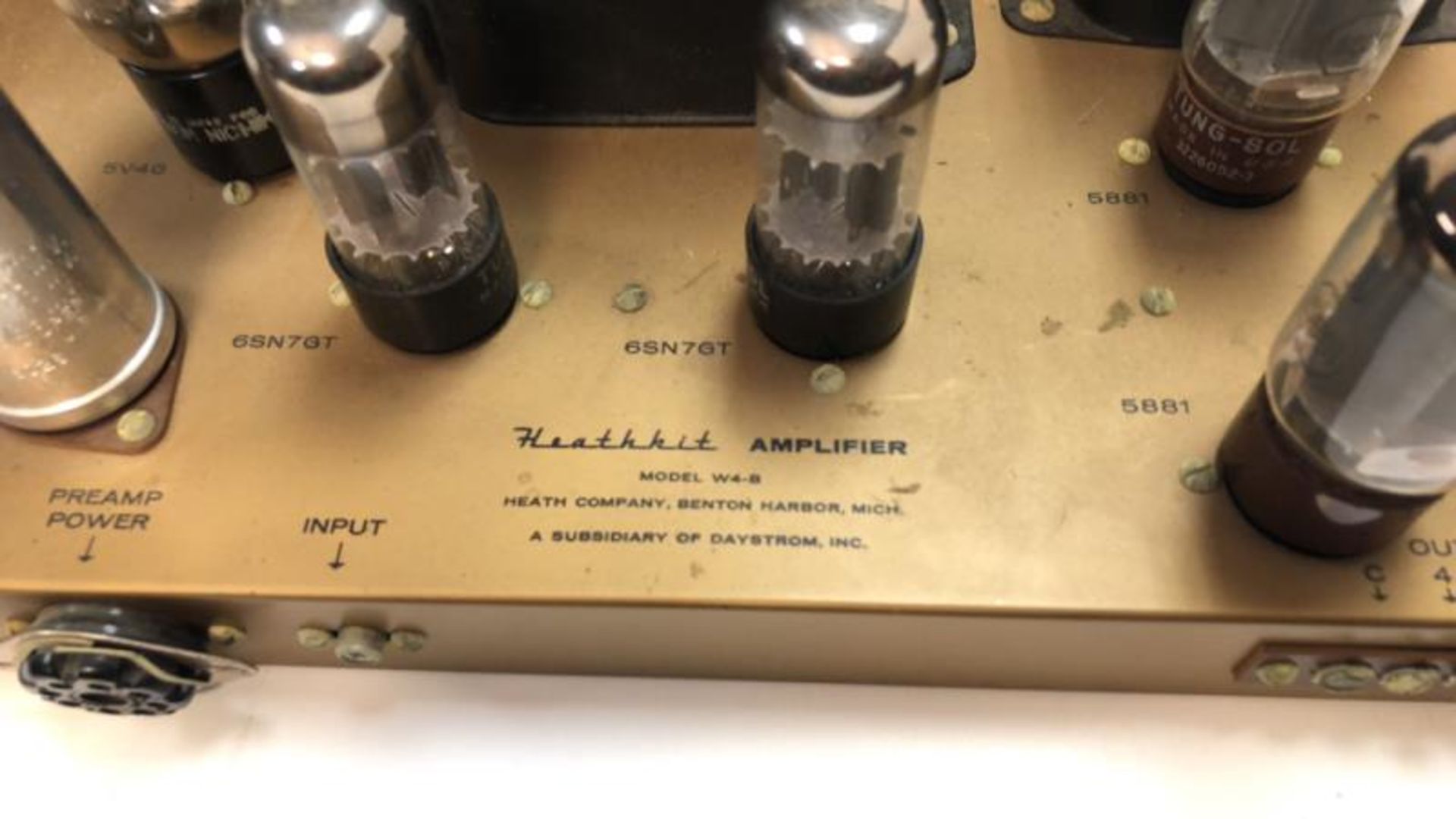 Heathkit amp, model W4-B, Heath Co, w/ tubes - Image 2 of 5