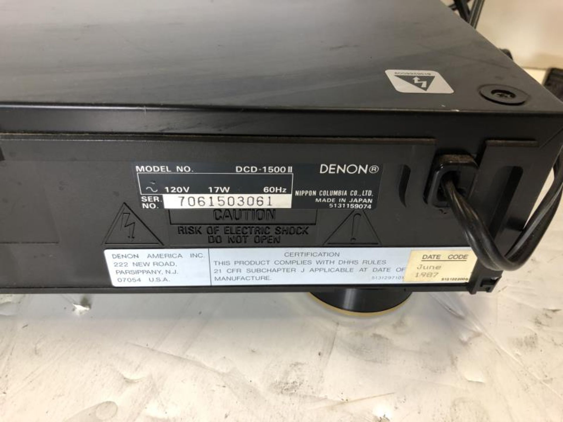 Denon model DCD 1500 II CD player - Image 3 of 3