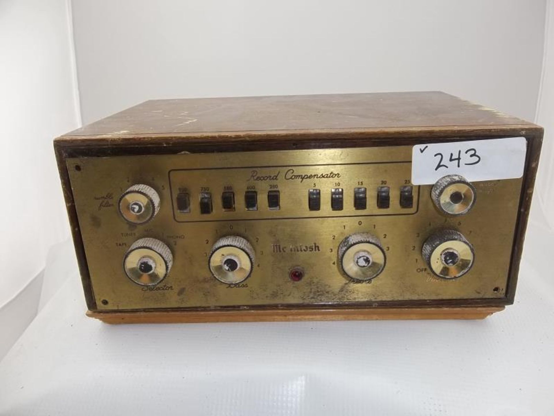 McIntosh Record Compensator, C-8, w/ case, scratched, s# illegible, tested - powers up