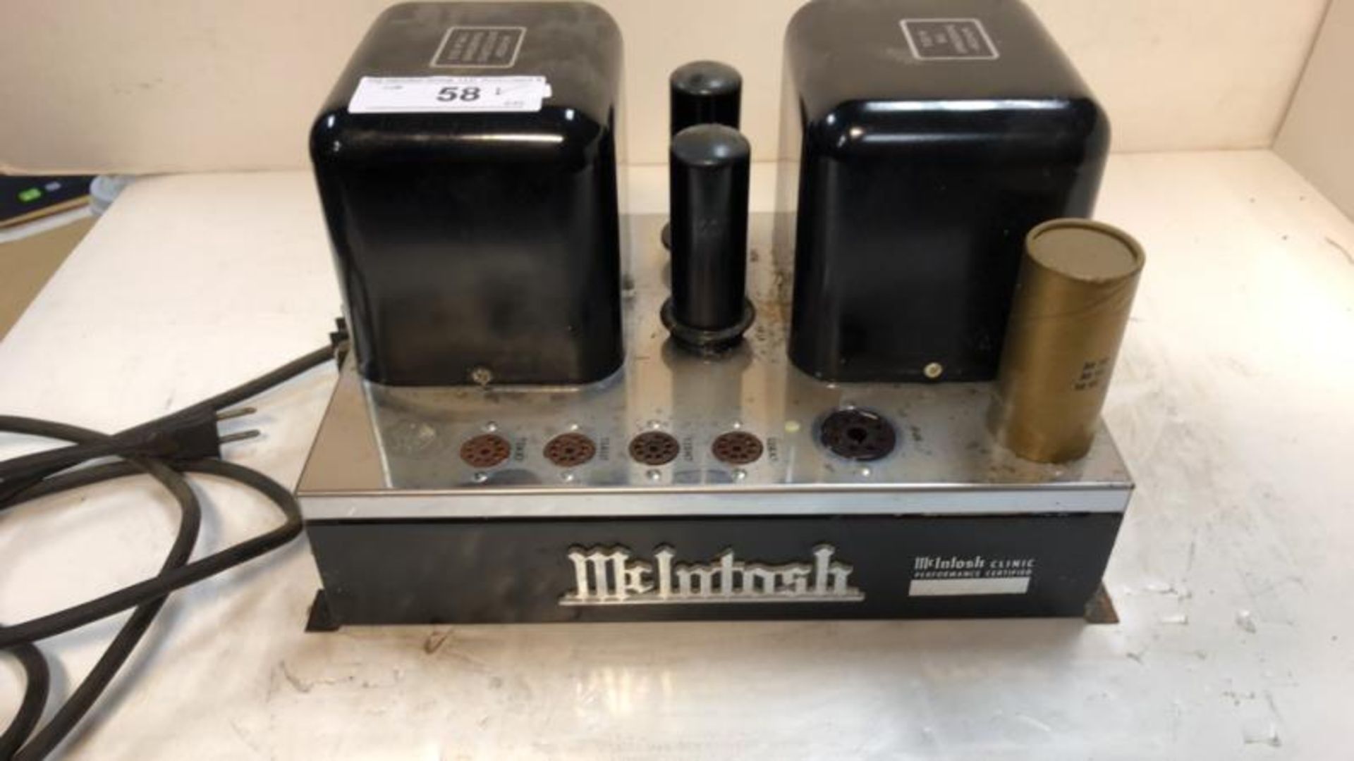 McIntosh MC 30, power transformer amp, missing tubes, pitted, tested - powers up