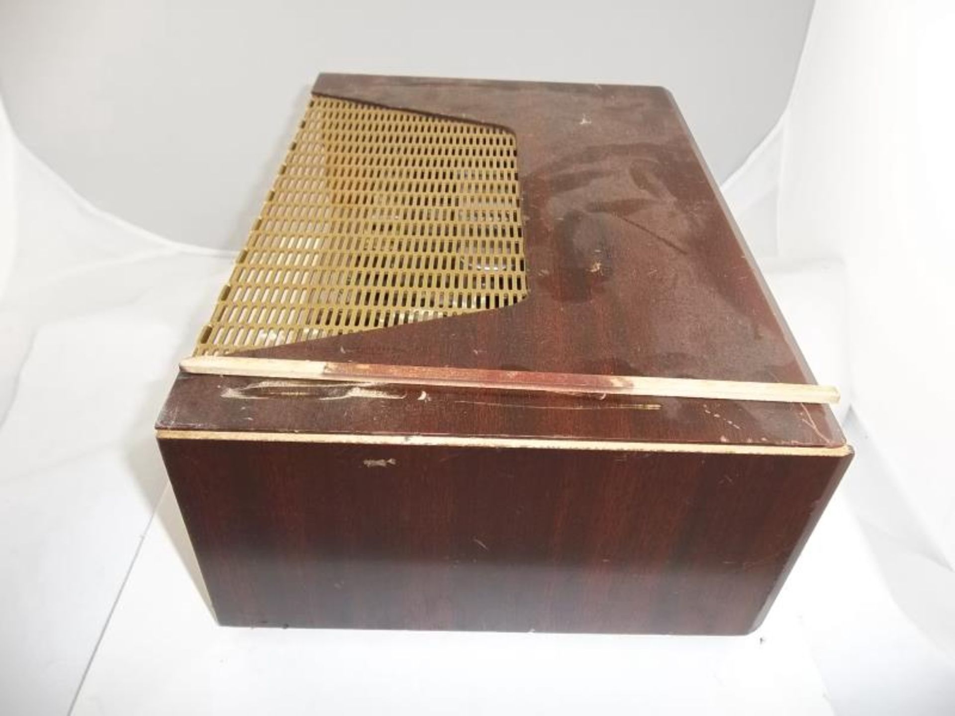 Scott FM Tuner type 310-B, s#26641, wood case broken and scratched, not tested - Image 5 of 6