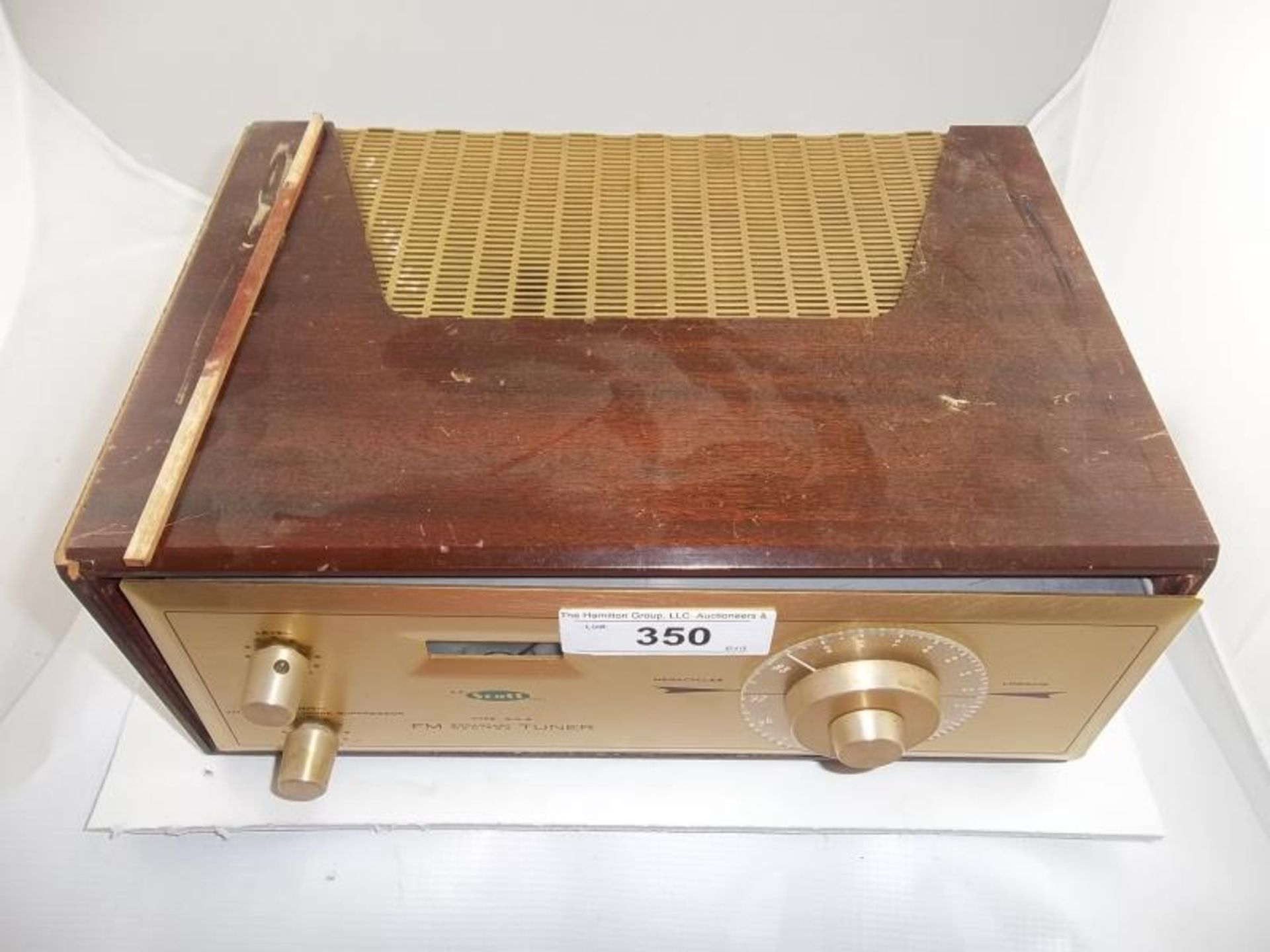 Scott FM Tuner type 310-B, s#26641, wood case broken and scratched, not tested - Image 2 of 6