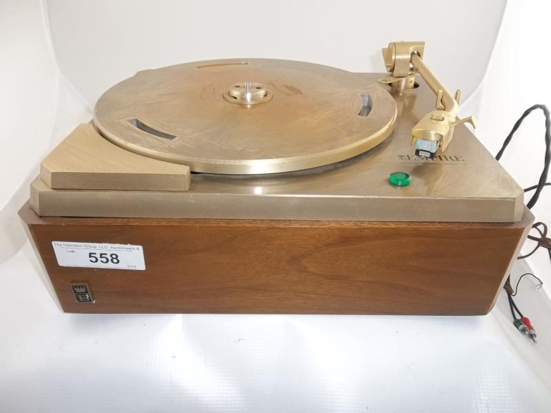 Empire turntable, brushed gold finish, no mat, #F433555