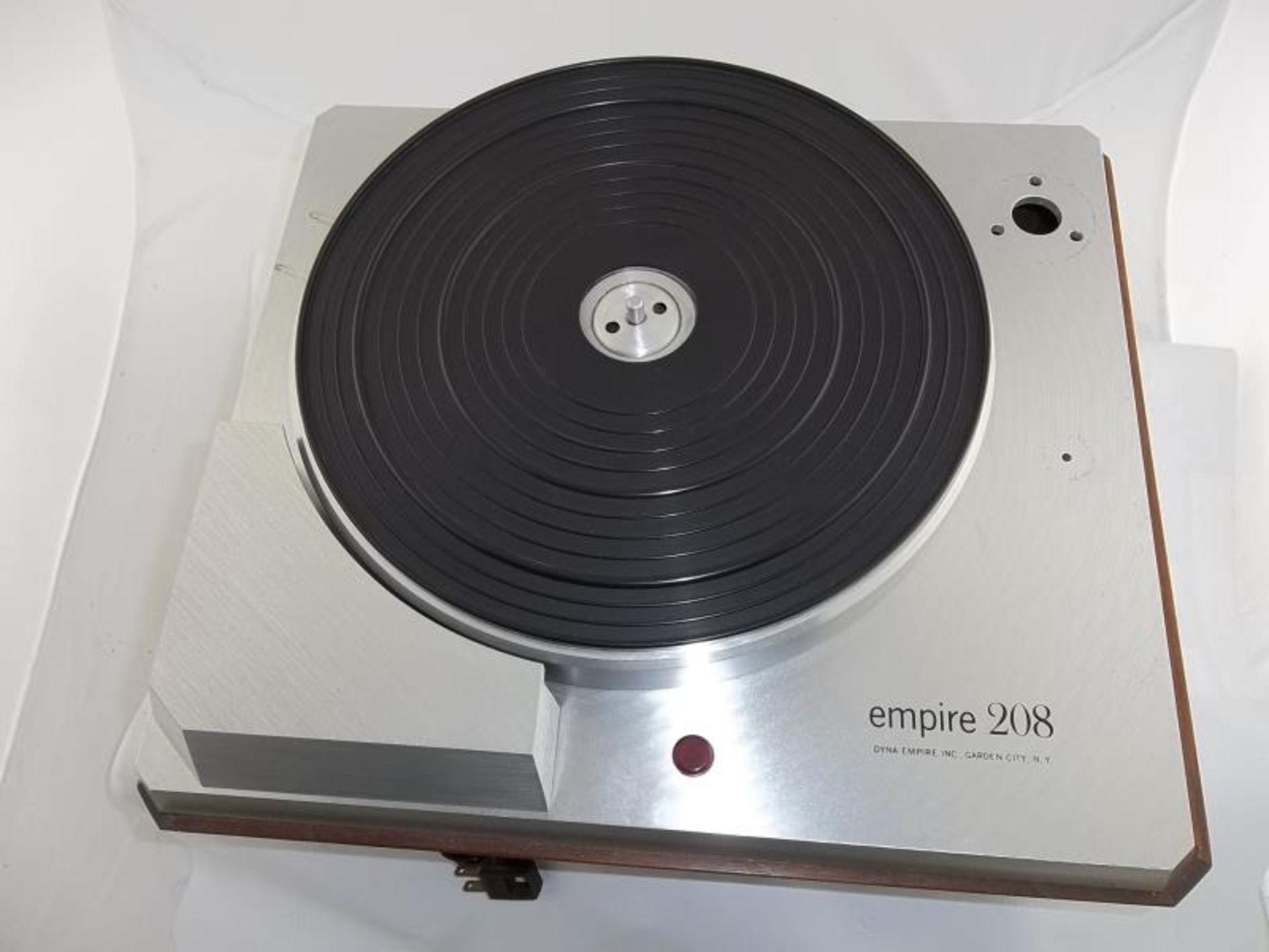 Empire 208 turntable, brushed silver finish, no arm, #2769 - Image 3 of 5