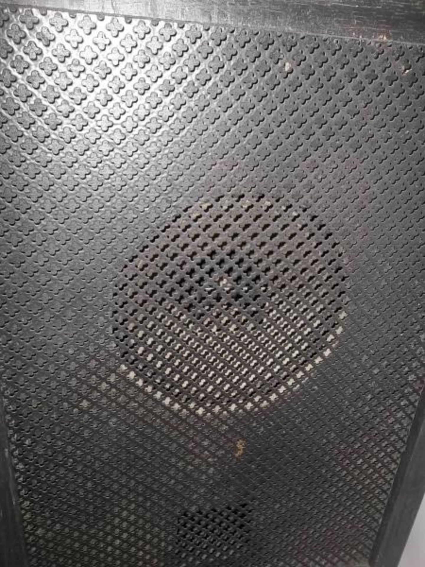 Pair of Altec speaker cabinets, painted black with one speaker in each, some damage to screens and - Image 8 of 12