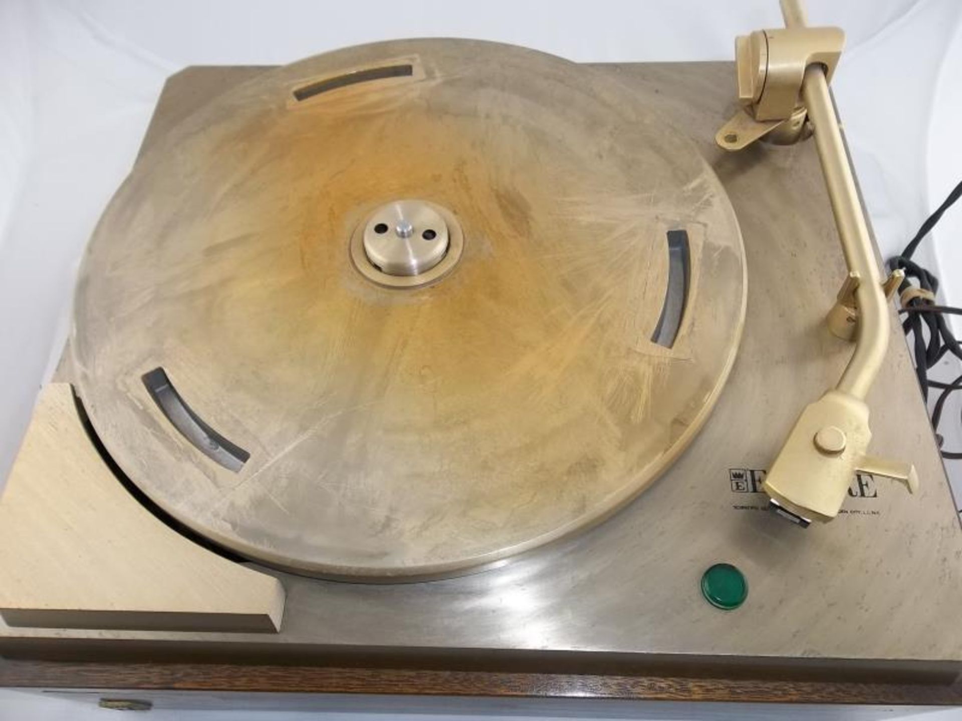 Empire turntable, brushed gold finish, no mat, #F433555 - Image 4 of 5