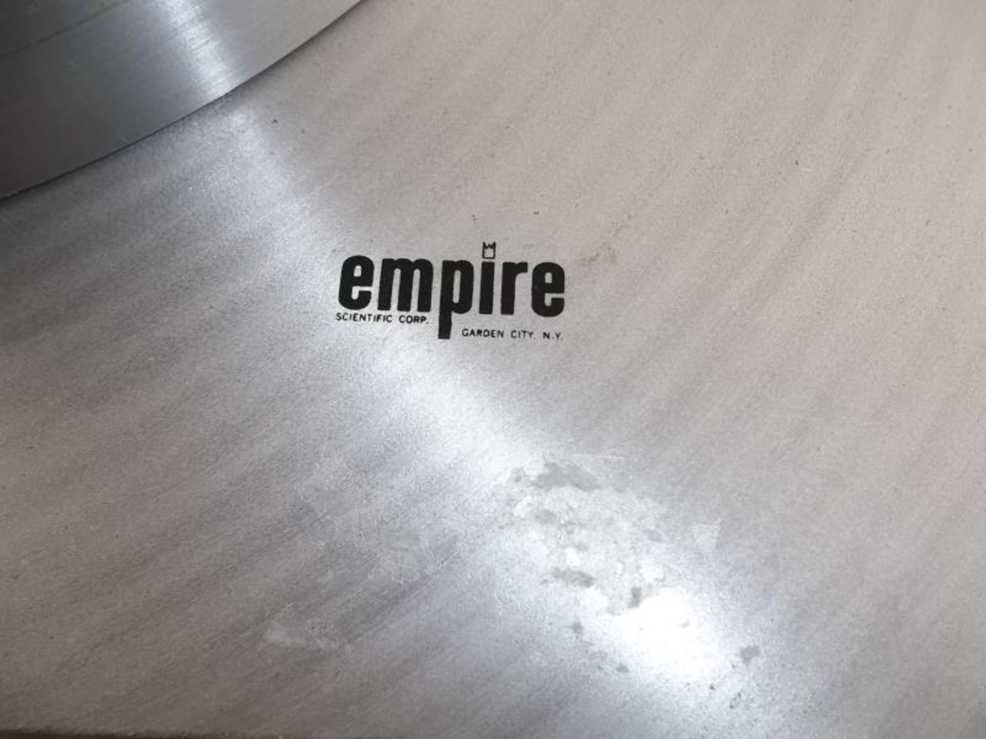 Empire turntable, no arm, brushed silver finish (pitted) - Image 4 of 4