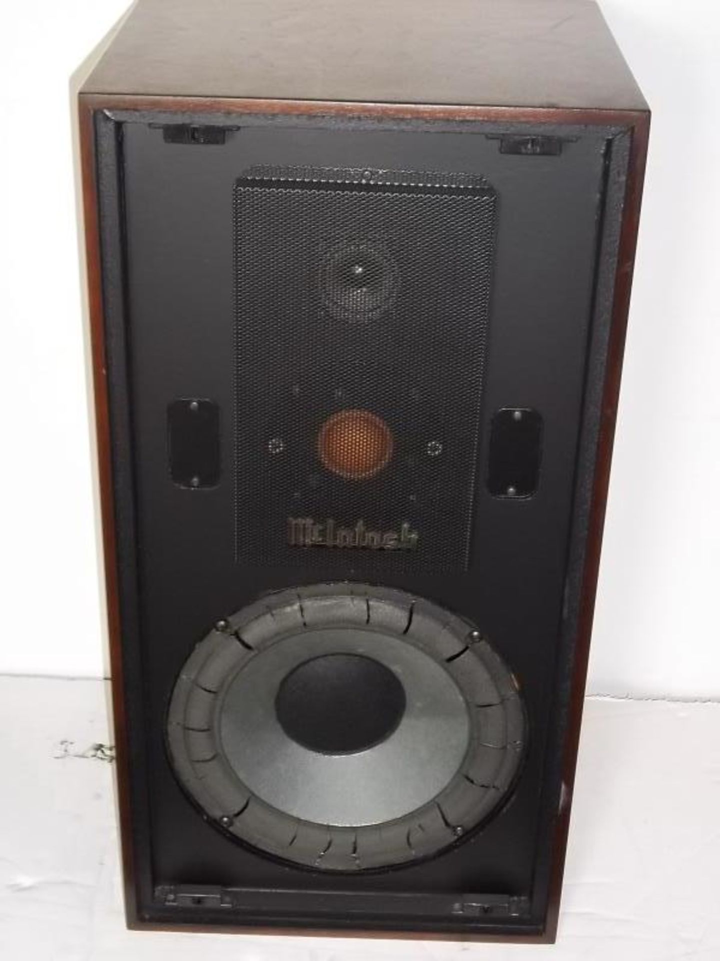 Pr McIntosh speaker cabinets with speakers, ML-10C, s# BH8278, 12.75 x 12.75 x 25" h - Image 3 of 9