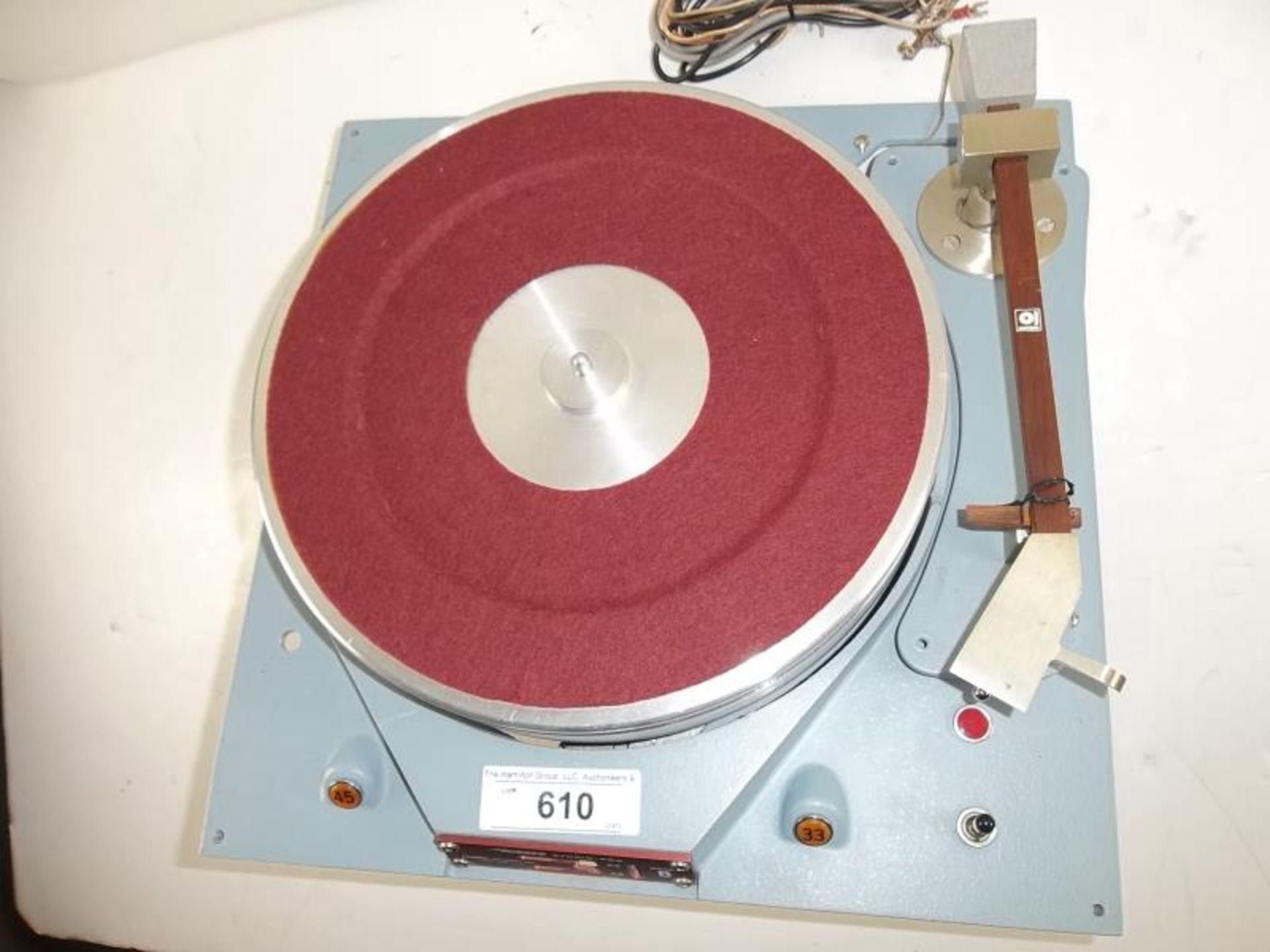 Studio Pro, Model B turntable base, Clovis, CA, 33, 45, with IO head and arm board - Image 2 of 7