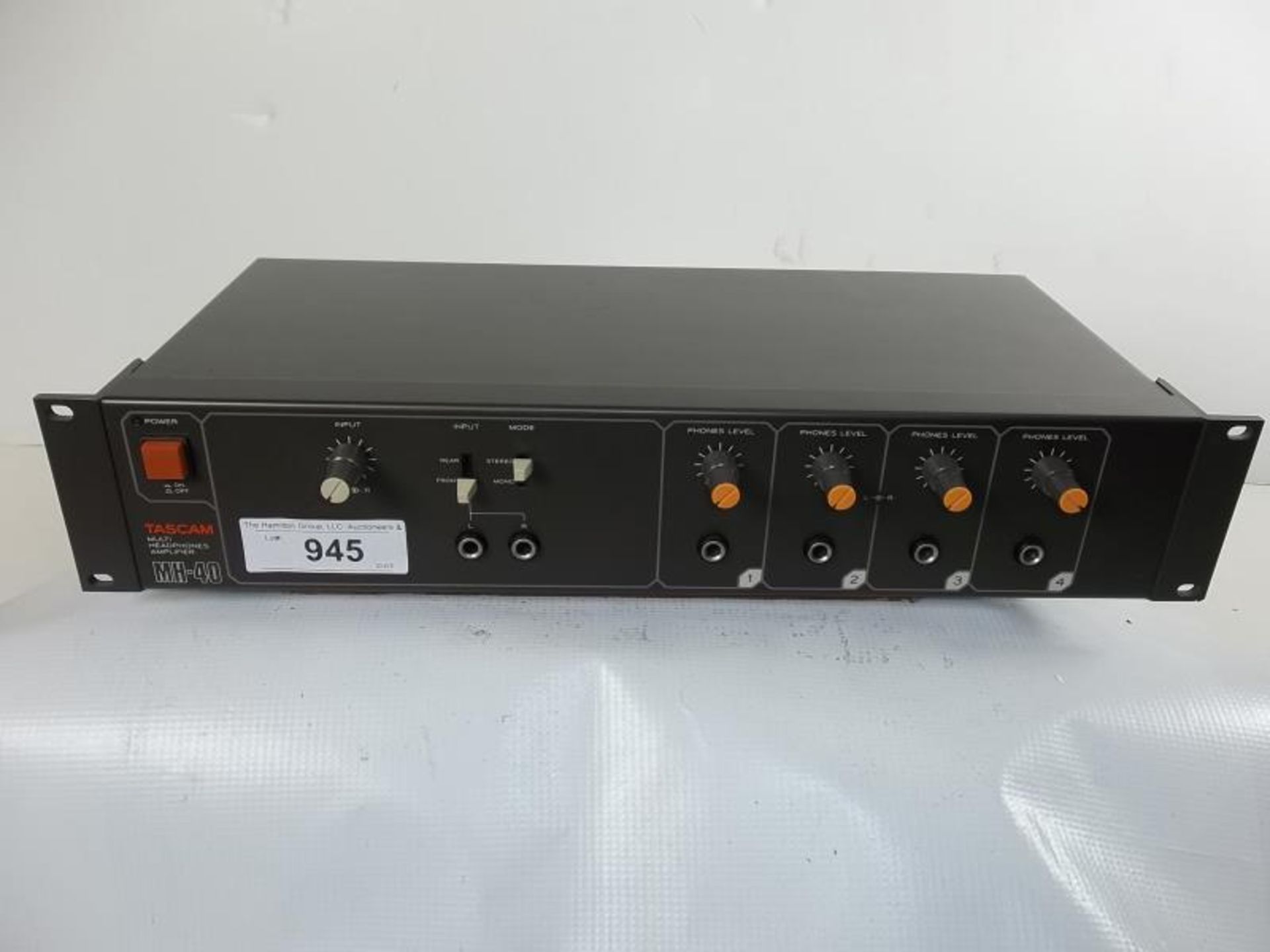 Tascam MH-40 Multi Headphone Amp, s# 70089, rack mountable, in orig box, tested - powers up