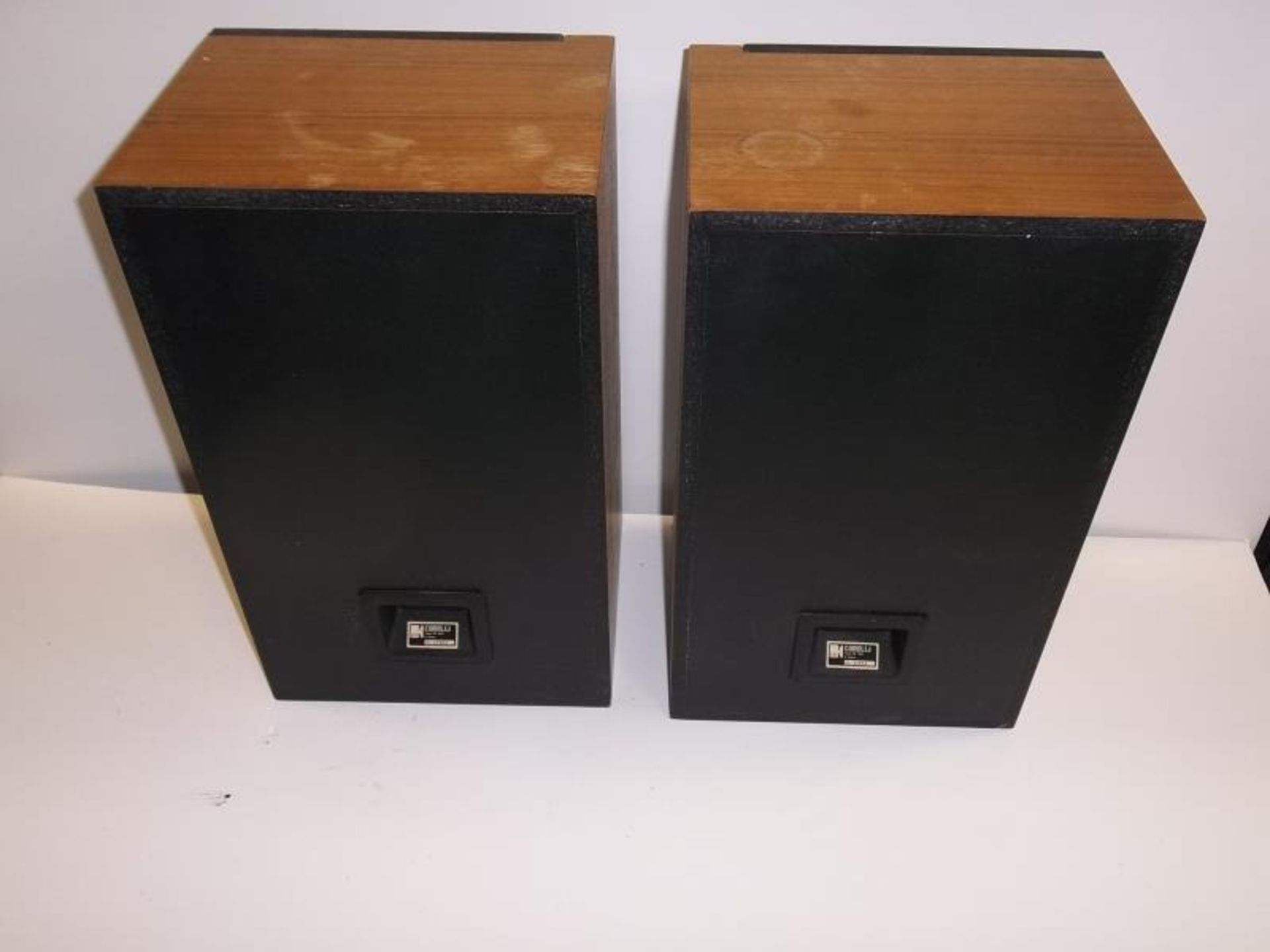2 KEF Speakers, Corelli model 41693, 41694, missing KEF tag on corner, scratches and staining on - Image 3 of 3