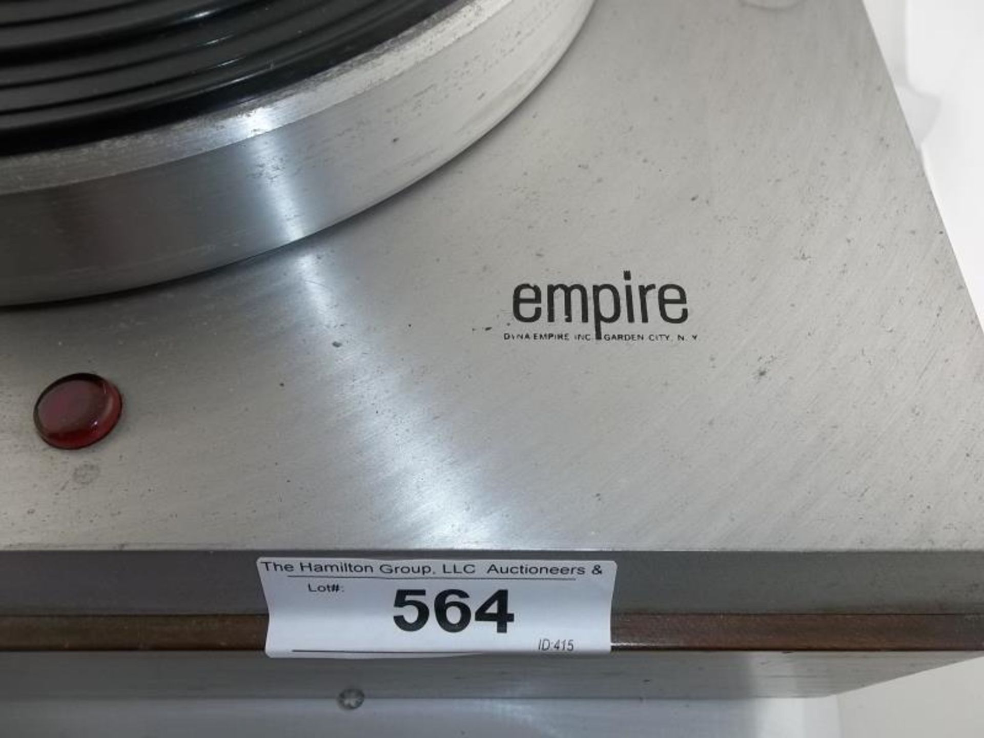 Empire turntable, brushed silver finish (pitted) no arm, #16066 - Image 3 of 7