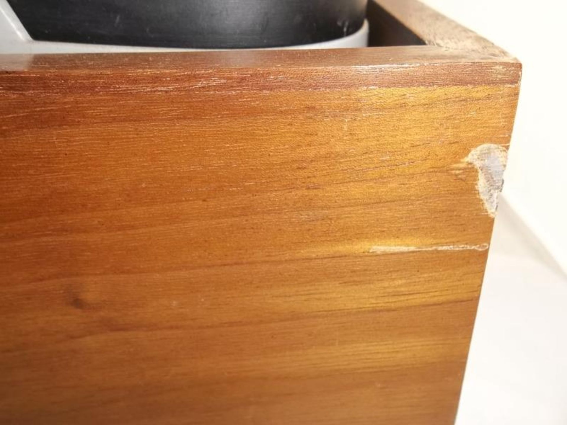 Thorens turntable TD 124/11, #66508, made in Switzerland, 16, 33, 45, 78, wood base damaged - Image 2 of 8