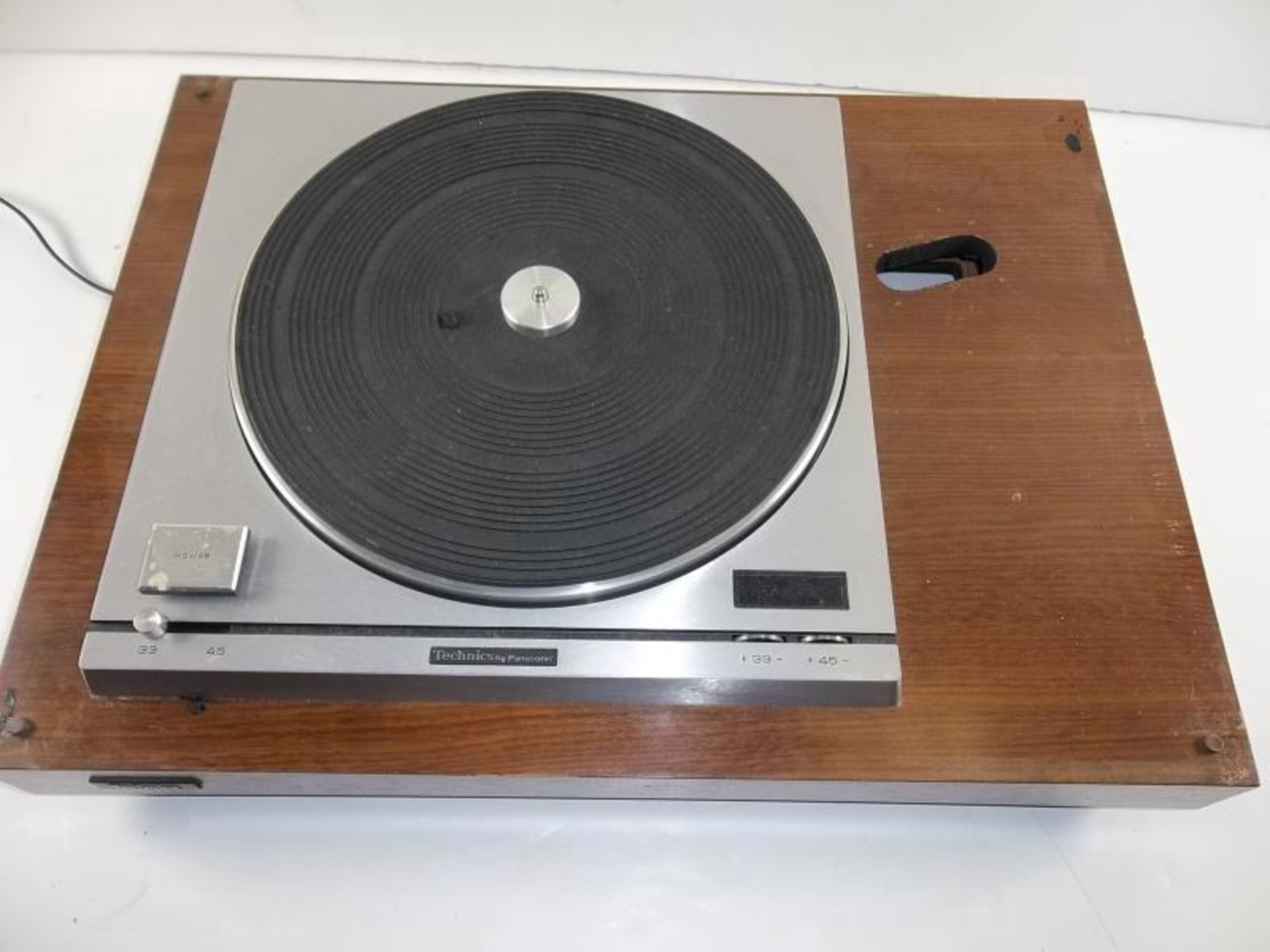 Technics by Panasonic turntable, 33, 45, with plastic dust cover, no arm, Model # SH10B1, s# 001079 - Image 2 of 6