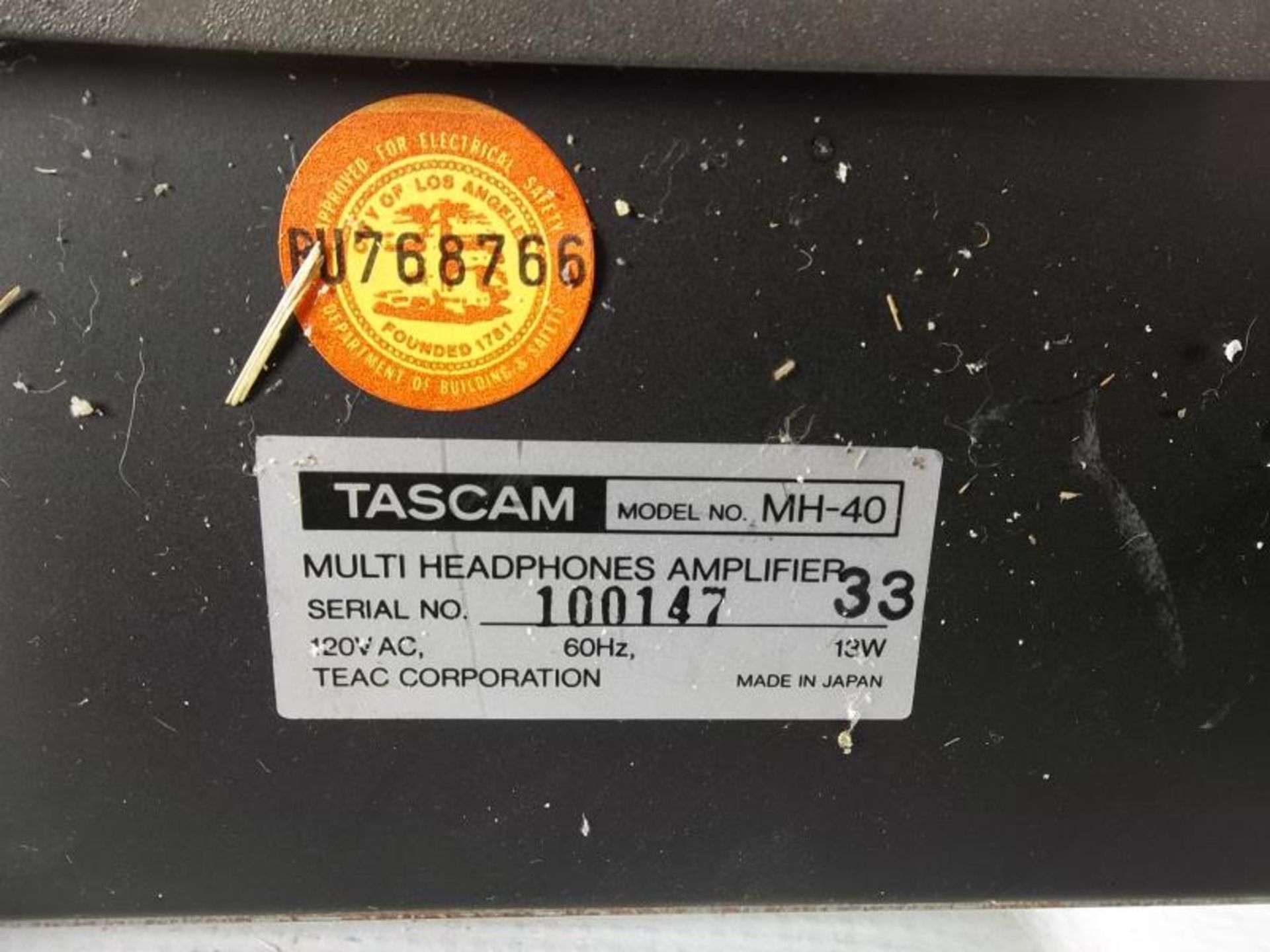 Tascam MH-40 Multi Headphone Amp, s# 100147, rack mountable, tested - powers up - Image 4 of 5