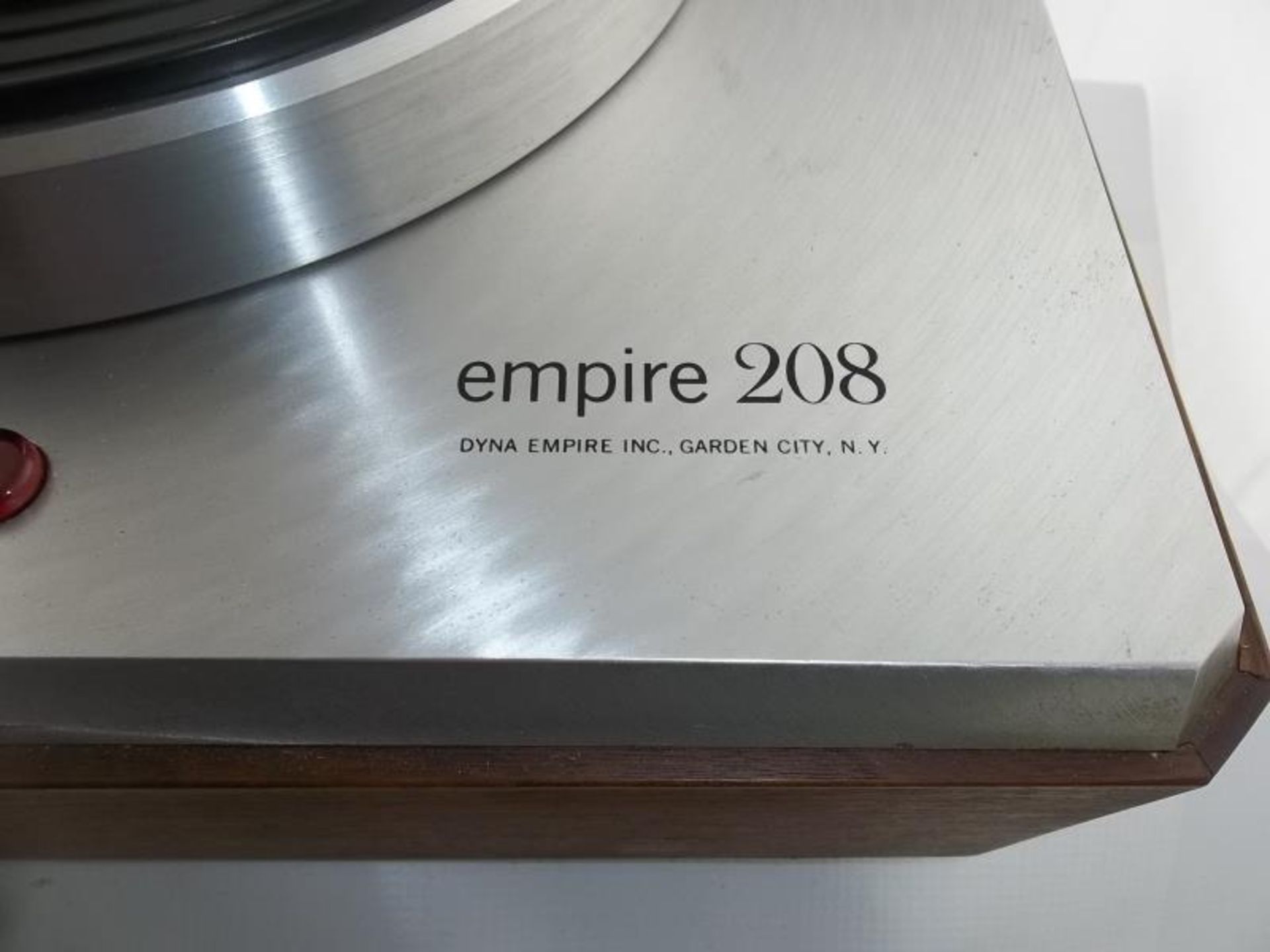 Empire 208 turntable, brushed silver finish, no arm, #2769 - Image 2 of 5