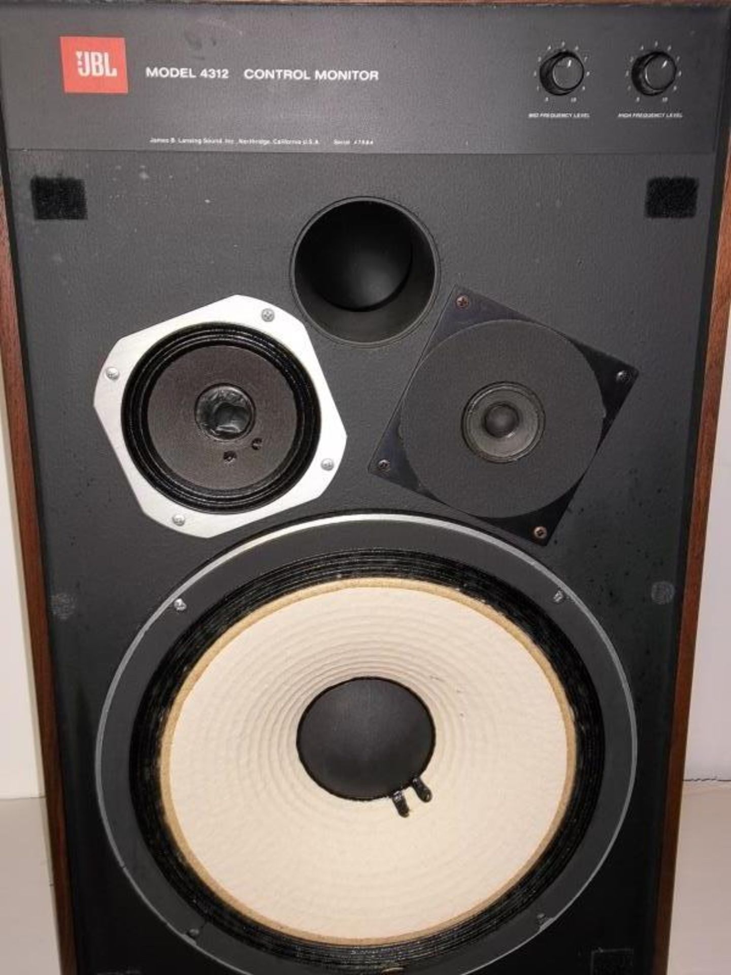 Pr JBL model 4312 speaker cabinets with speakers, 14" x 11.5 x 23.5" h - Image 3 of 6