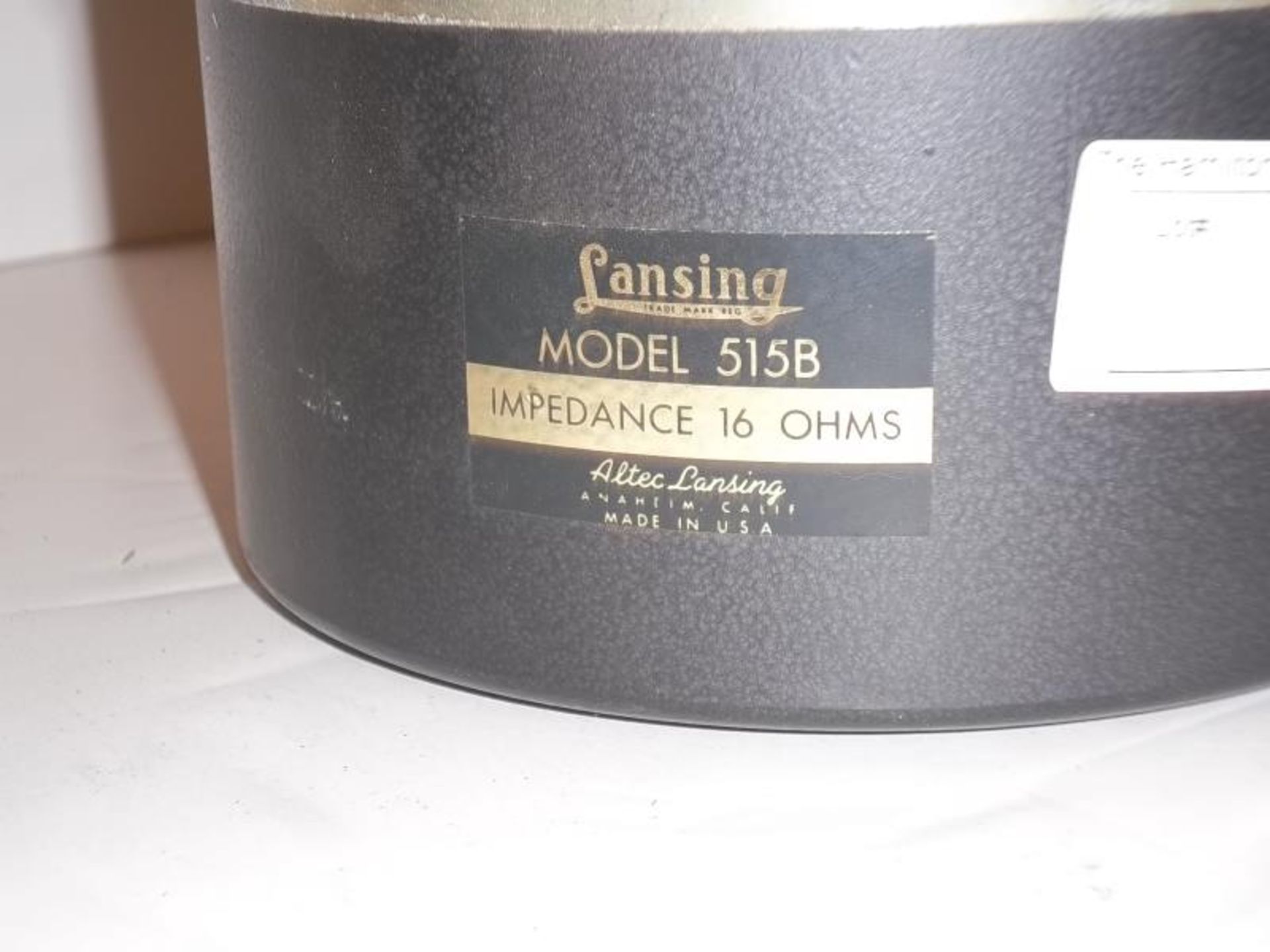 2 Altec Lansing , Annaheim, CA, model 515B loud speakers, 15", 16" ohms, one cone damaged, both - Image 6 of 9