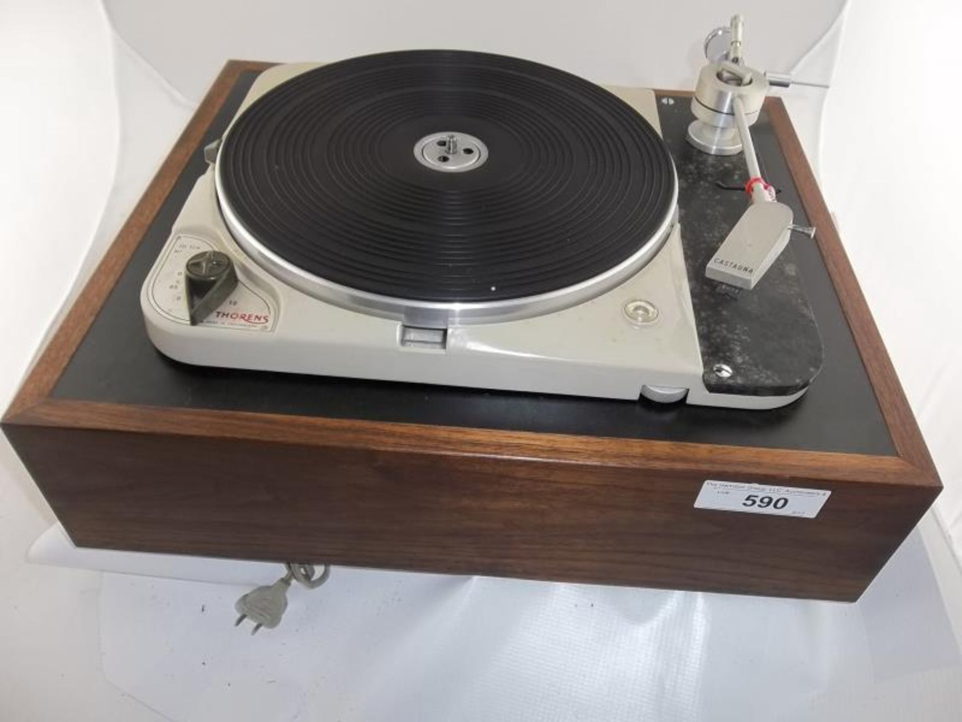 Thorens TD 124 turntable, # 36829, made in Switzerland, Castagna head, 16, 33, 45 or 78